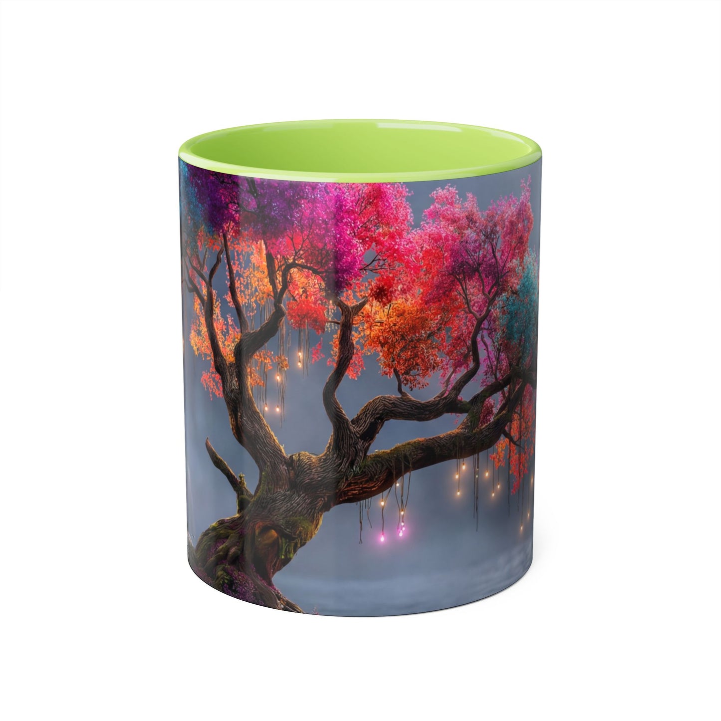 Prism Canopy Accent Mugs, 11oz – Rainforest Glow at Dusk