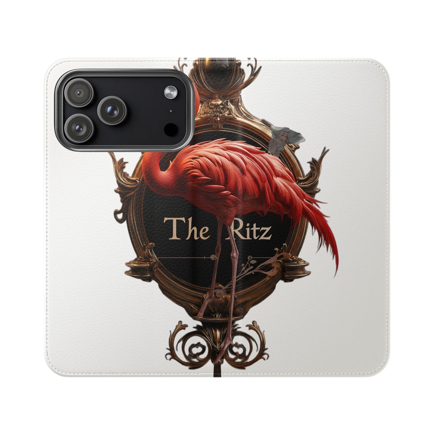 The Ritz Flamingo Flip Cases – Gilded Ornate Frame Art Design