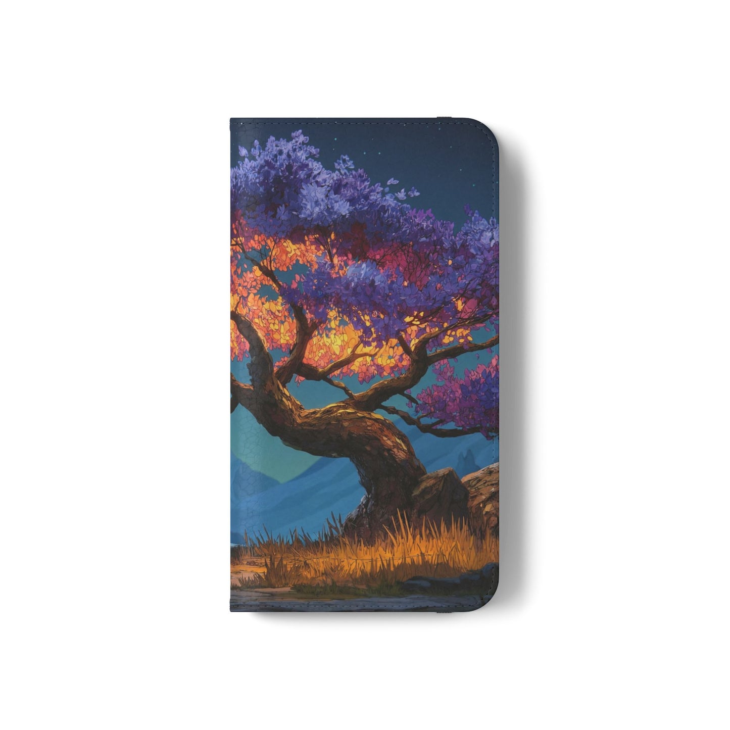 Violet Flame Tree Flip Cases – Twilight Mountain Glow Case