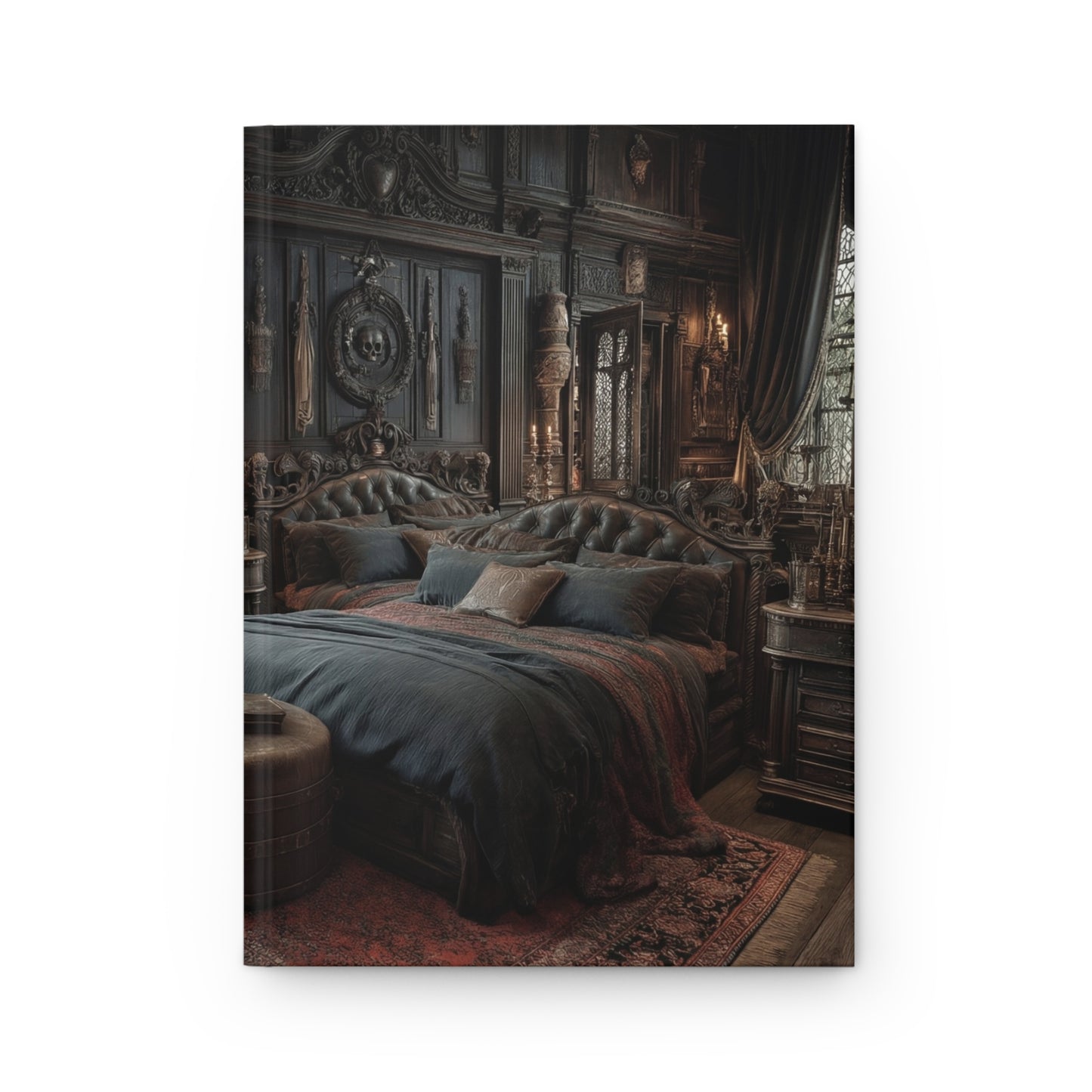 Gothic Library Bedchamber Hardcover Journal Matte – Whispers of Velvet and Shadow