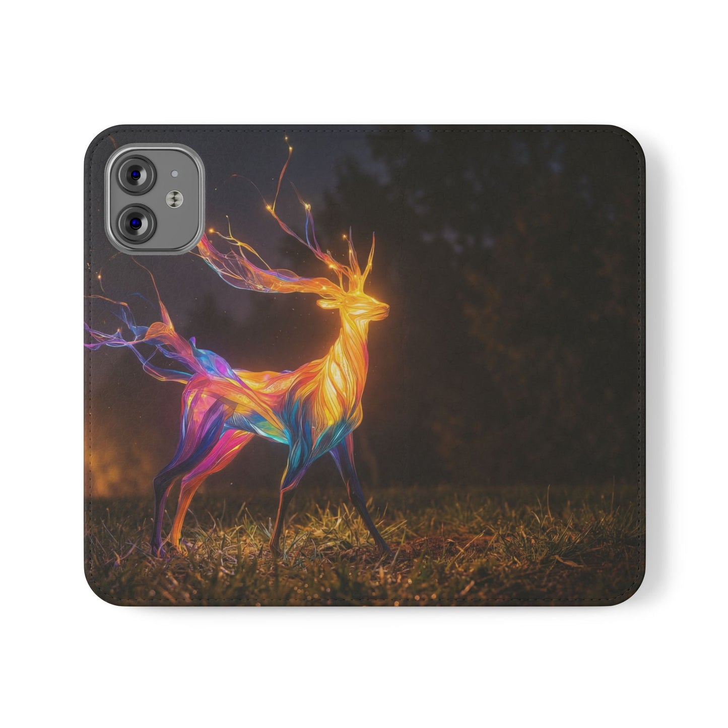 Ethereal Deer Flip Cases – Luminous Spirit Portrait