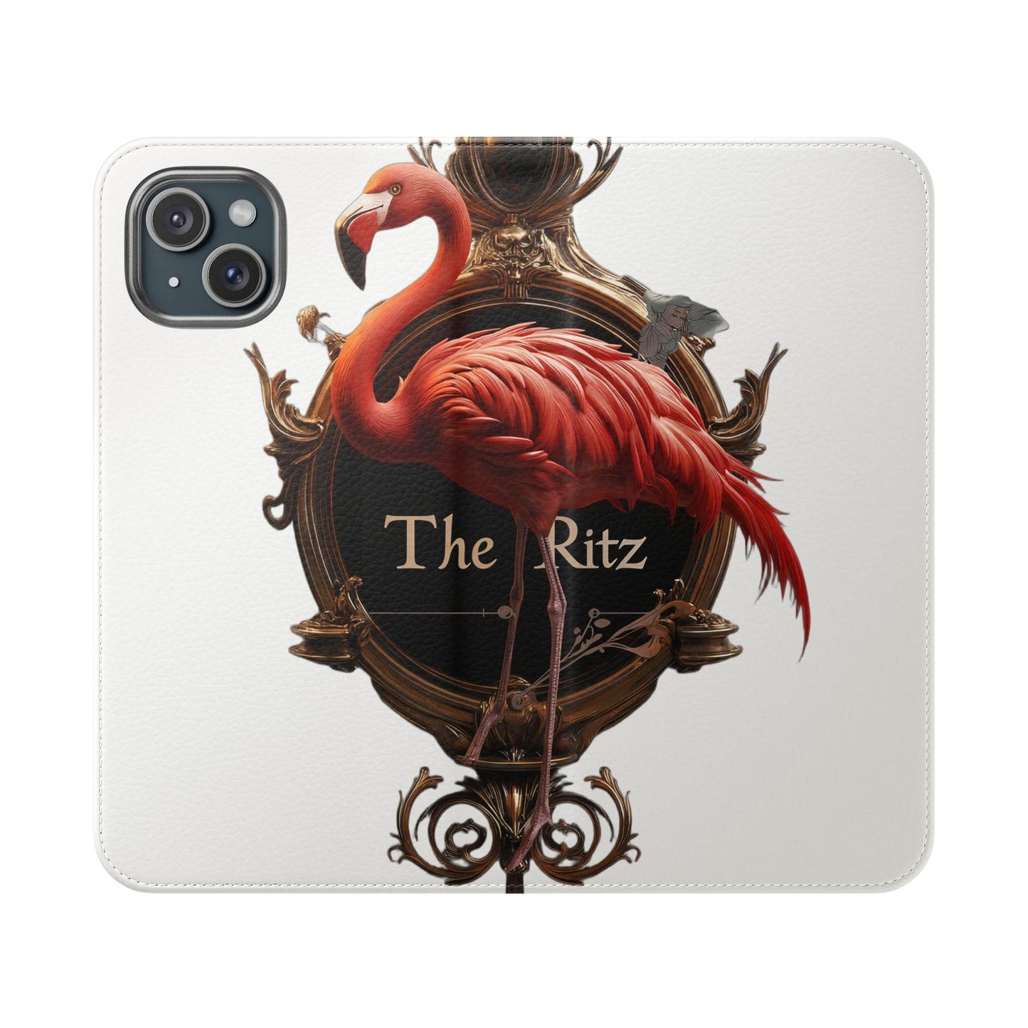 The Ritz Flamingo Flip Cases – Gilded Ornate Frame Art Design