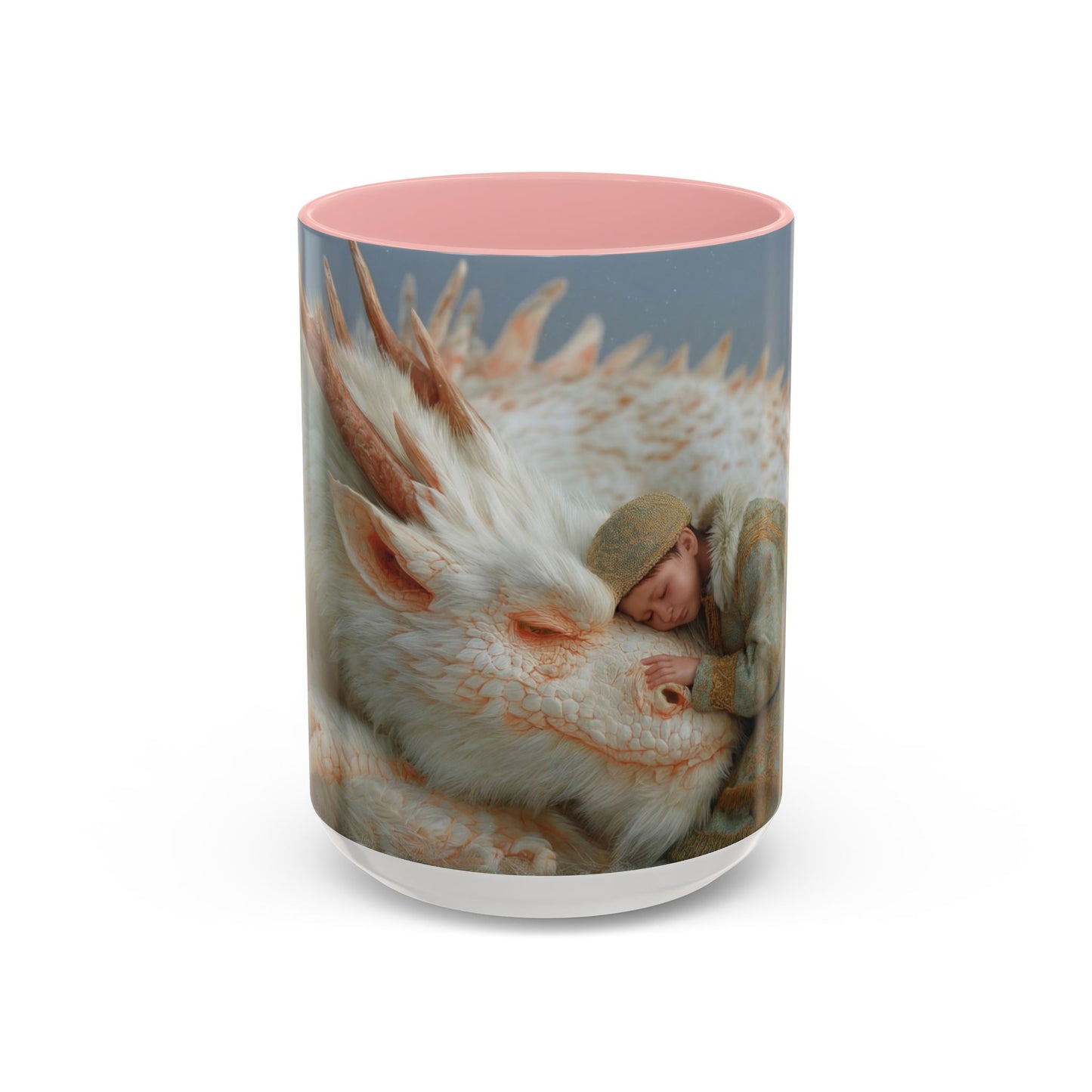 Sleeping Dragon Accent Coffee Mug (11, 15oz) – Frosty Snowdrift Lullaby