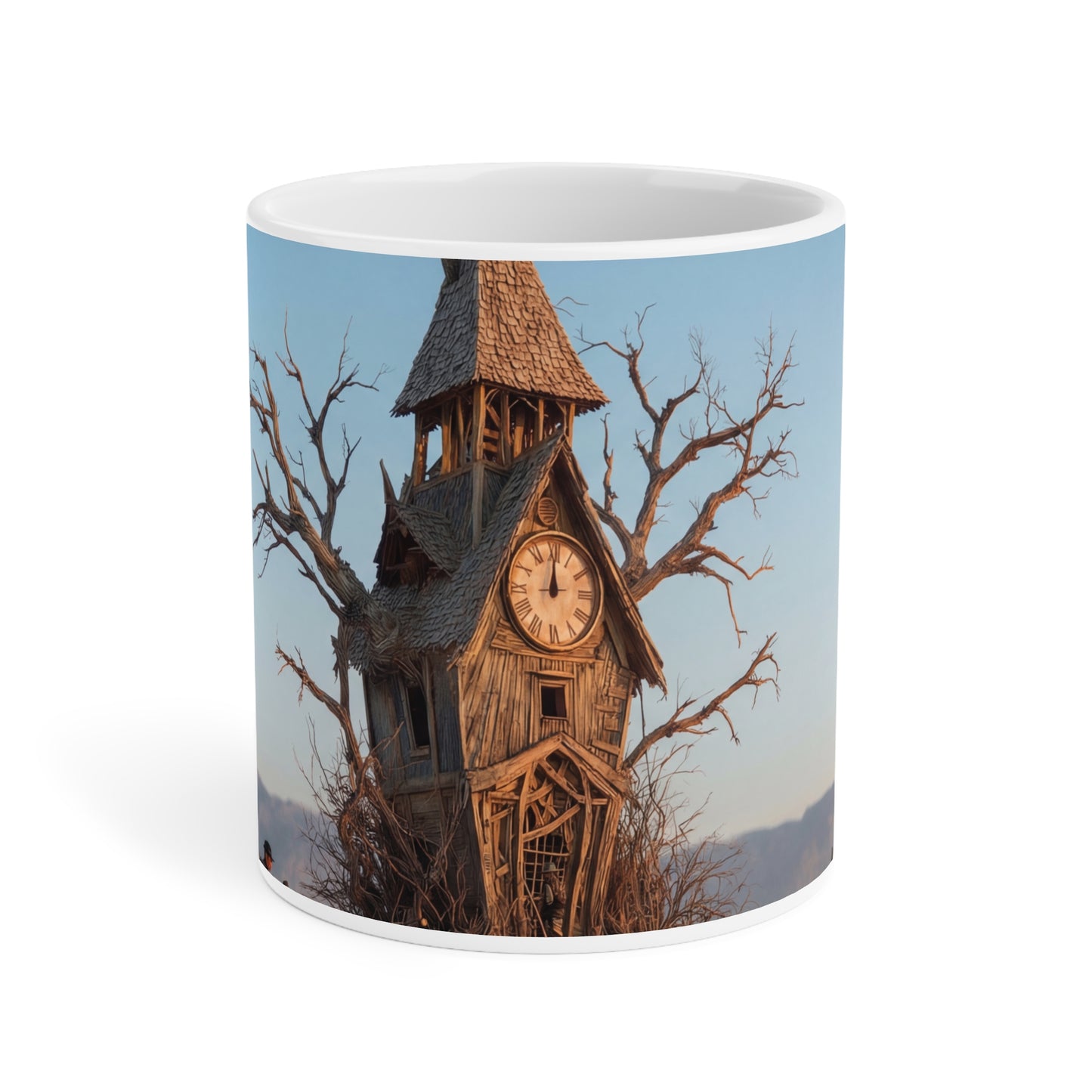 Clock Tower in the Drylands Ceramic Mugs (11oz\15oz\20oz) – Where Time Grows Wild