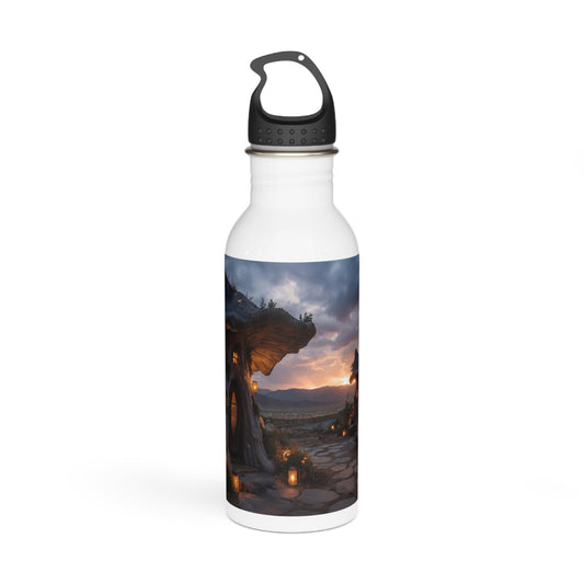 Enchanted Mushroom Cottage Water Bottle – Twilight Haven Glow