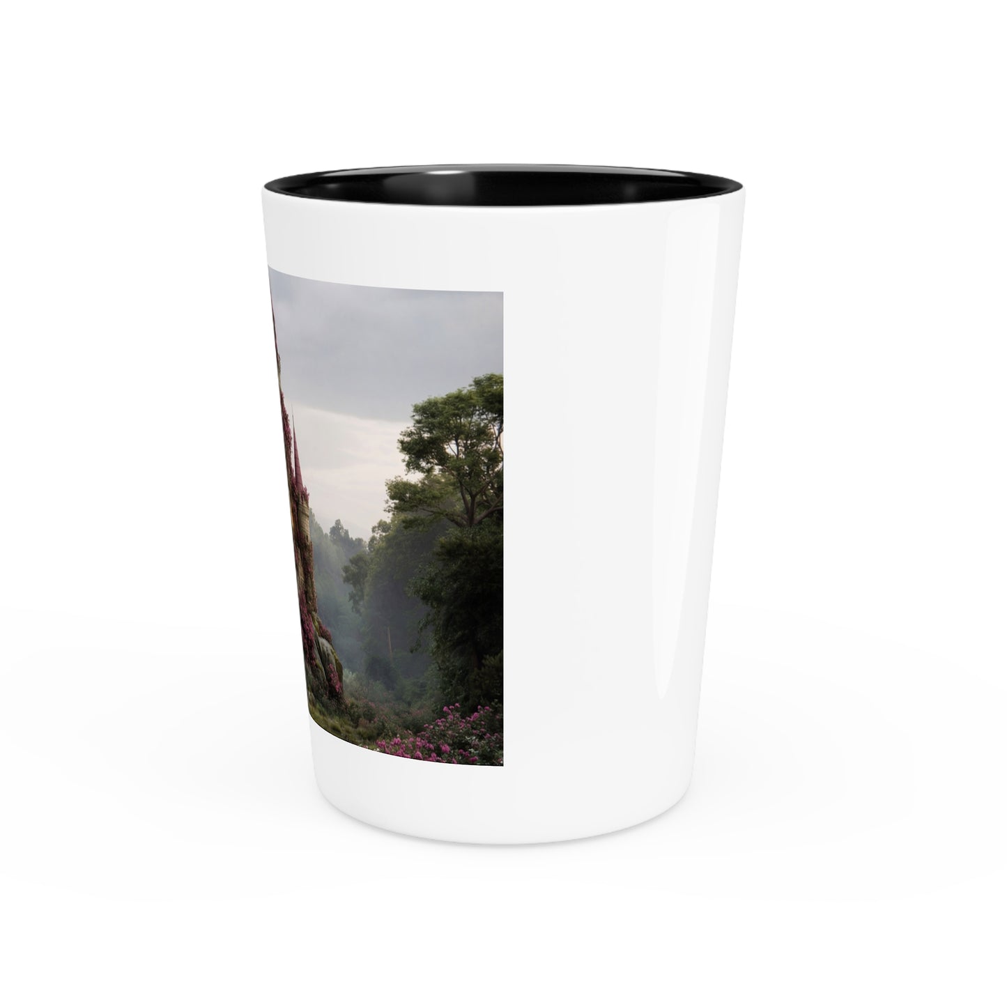 Rose-Clad Castle Shot Glass – Whispering Twilight Abode