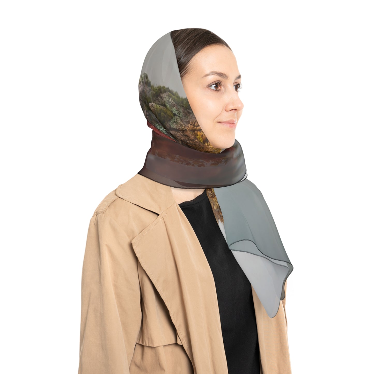 Starlit Stag Tree Scarf – Whispering Forest Glow