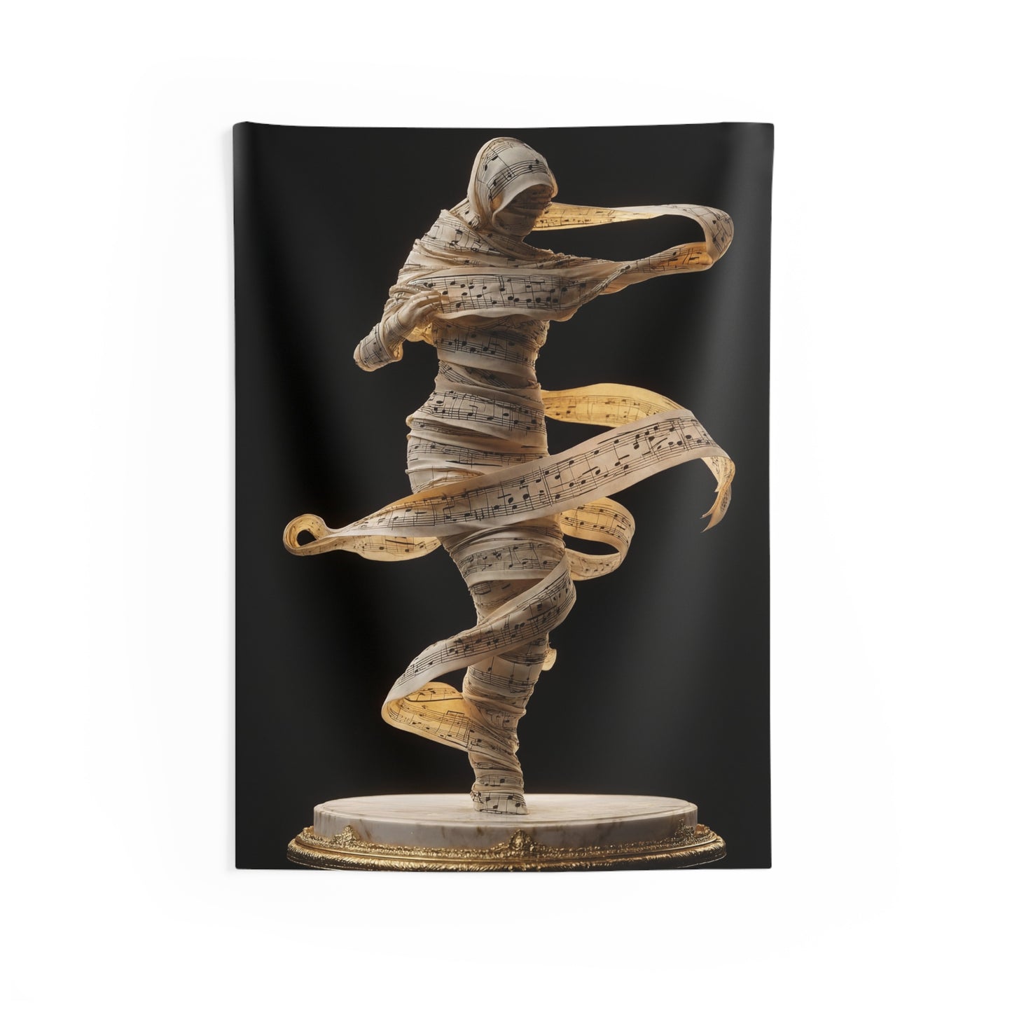 Music Muse Indoor Wall Tapestries – Golden Score Whirlwind