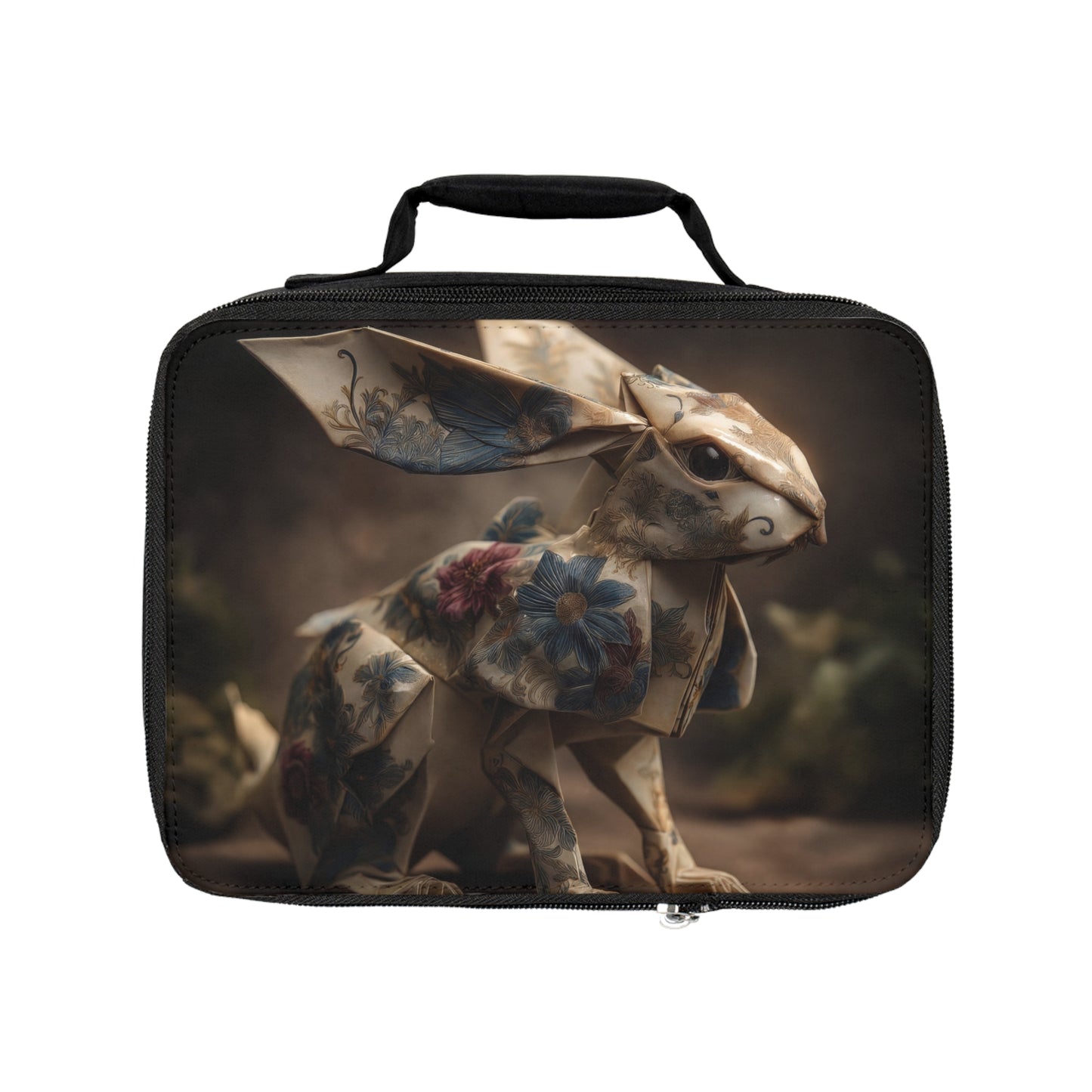 Origami Rabbit with Floral Pattern Lunch Bag – Whimsical Paper Guardian