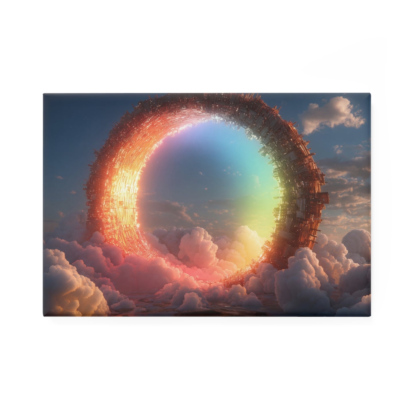 Celestial Vortex Button Magnet, Rectangle (1 & 10 pcs) – Indigo Cloud Dreamscape