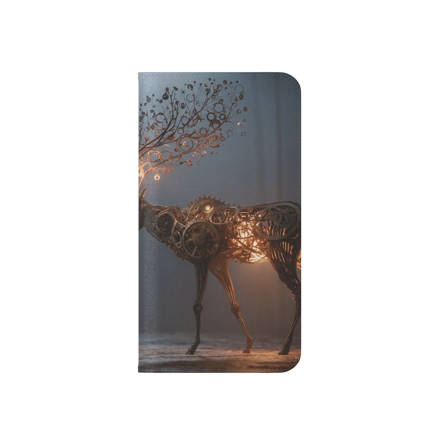 Mechanical Deer Flip Cases – Gears and Twilight Forest Guardian