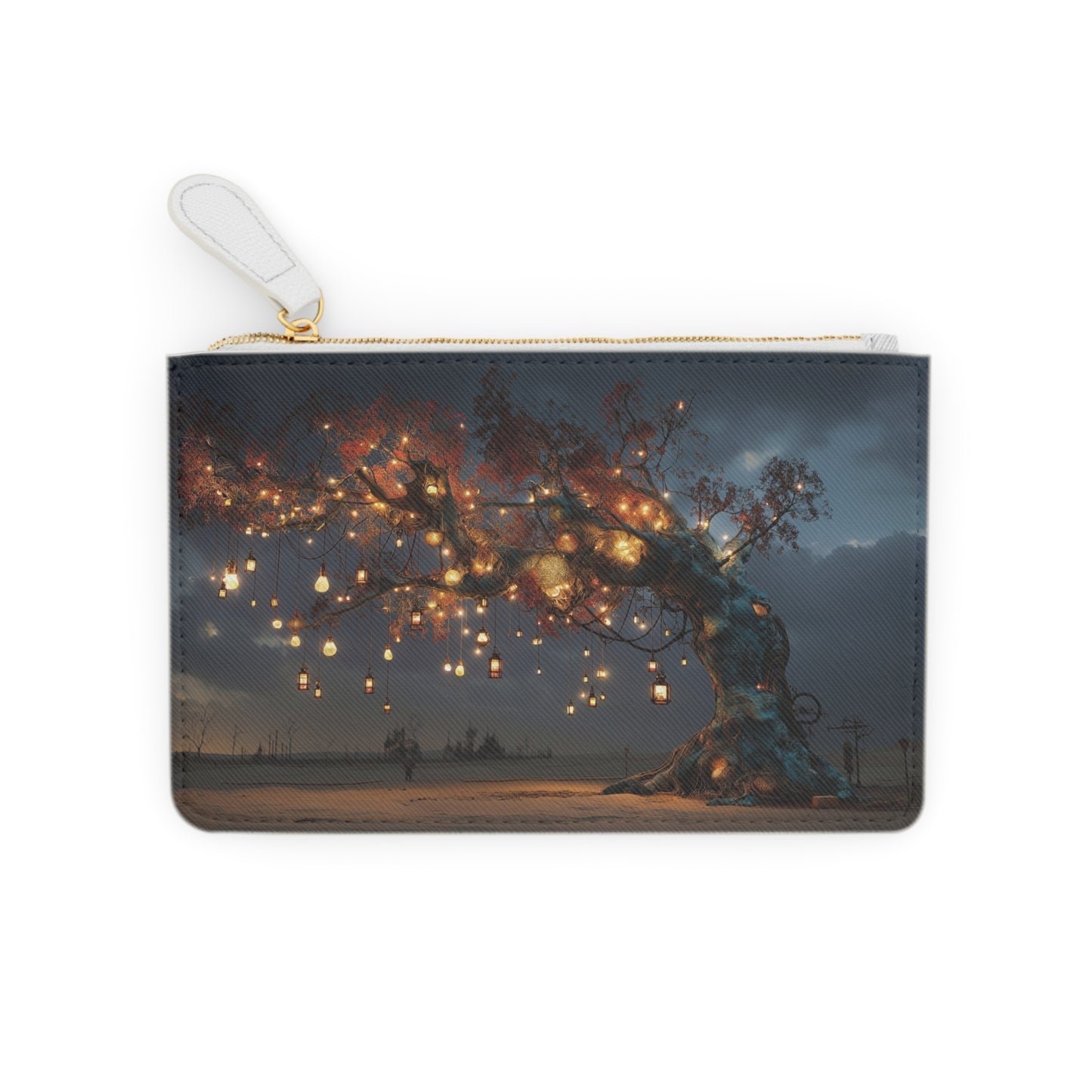 Luminous Wisp Tree Mini Clutch Bag – Desert Night’s Whispering Lights