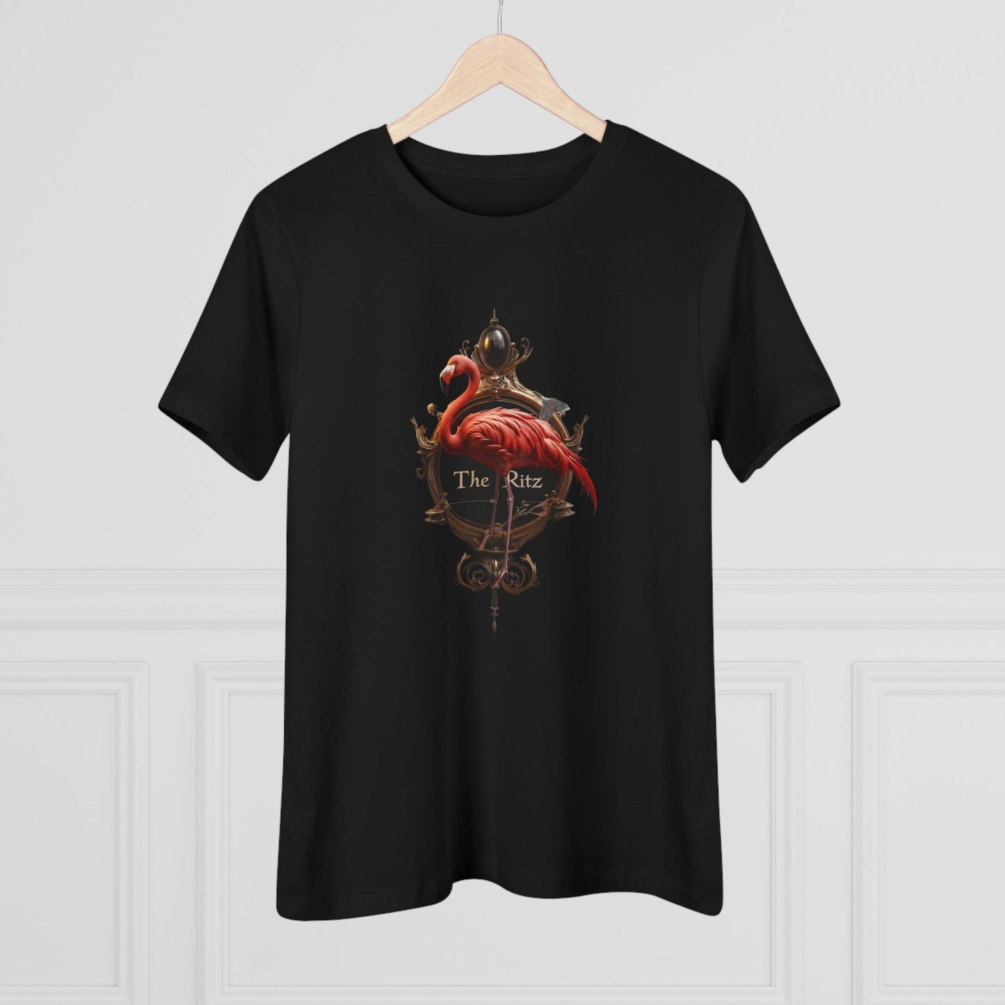 Ritz Flamingo Tee – Opulent Mirror Frame Graphic T-Shirt