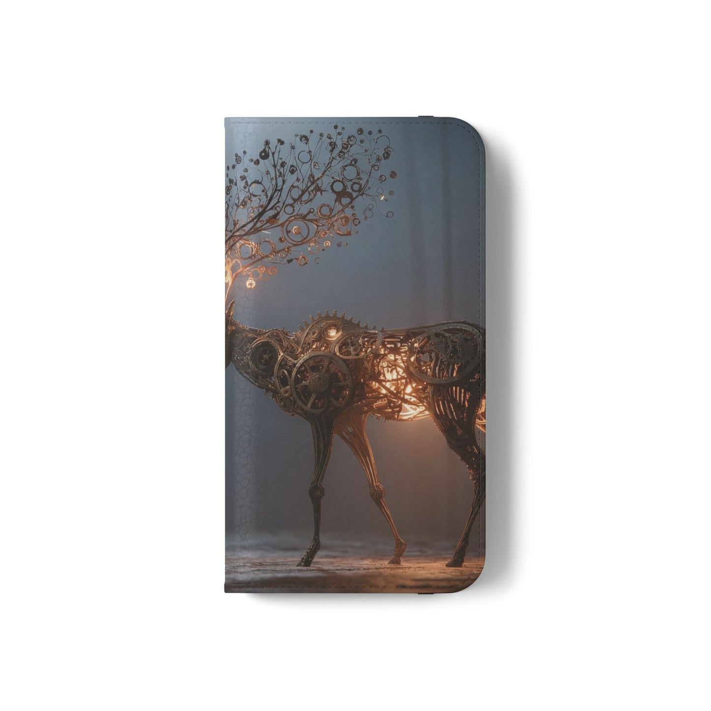 Mechanical Deer Flip Cases – Gears and Twilight Forest Guardian