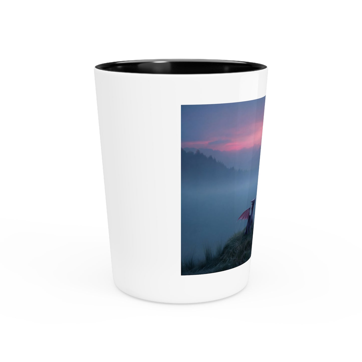Misty Peak Sentinel – Small Glass with Dragon Companion