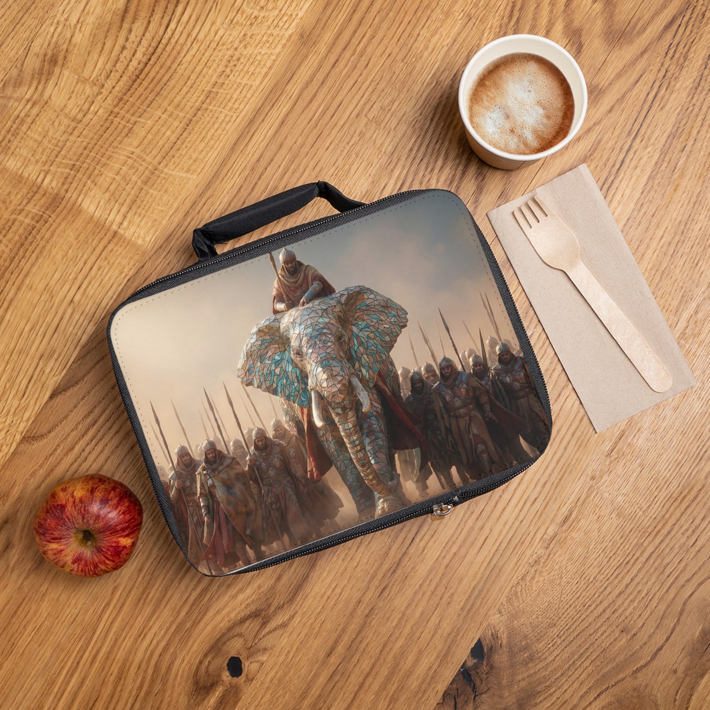 Mosaic Elephant Warlord Lunch Bag – Regal Dust and Sunlit Splendor