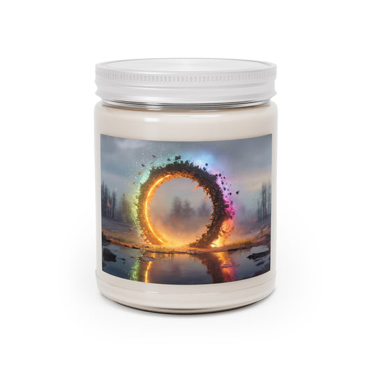 Celestial Vortex Scented Soy Candles with White Lid, 9oz – Indigo Cloud Dreamscape