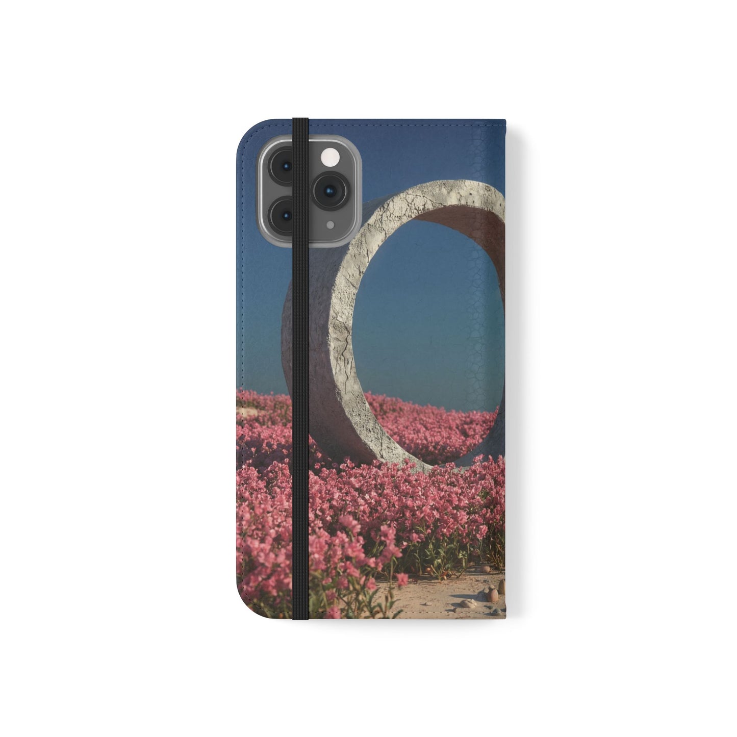 Stone Circle Flip Cases – Pink Flower Field Monument