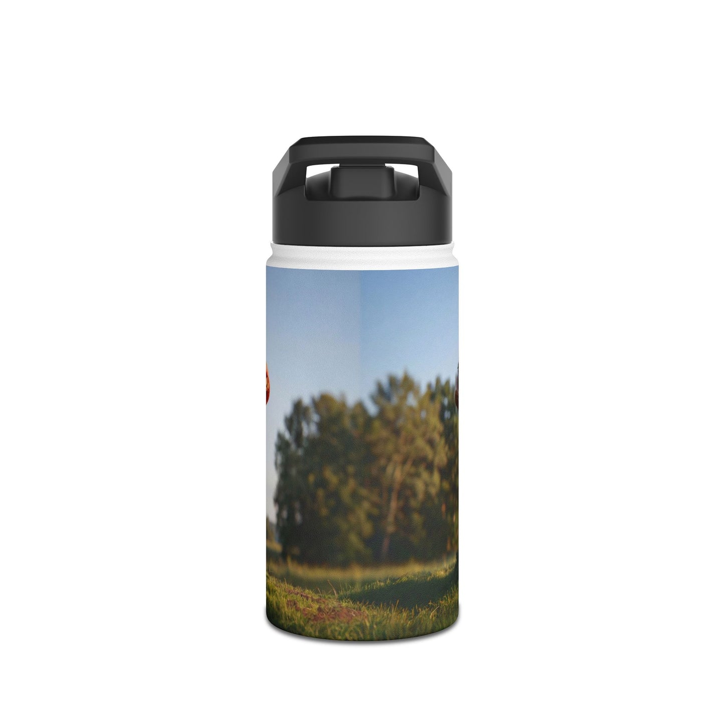 Mushroom Cottage Water Bottle – Red Cap Sanctuary in the Meadow