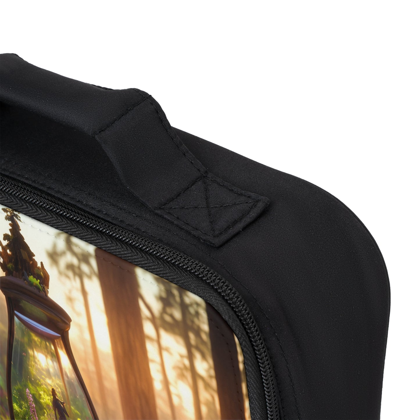 Forest Sanctuary Terrarium Lunch Bag – Sunlit Microcosm in a Glass Jar