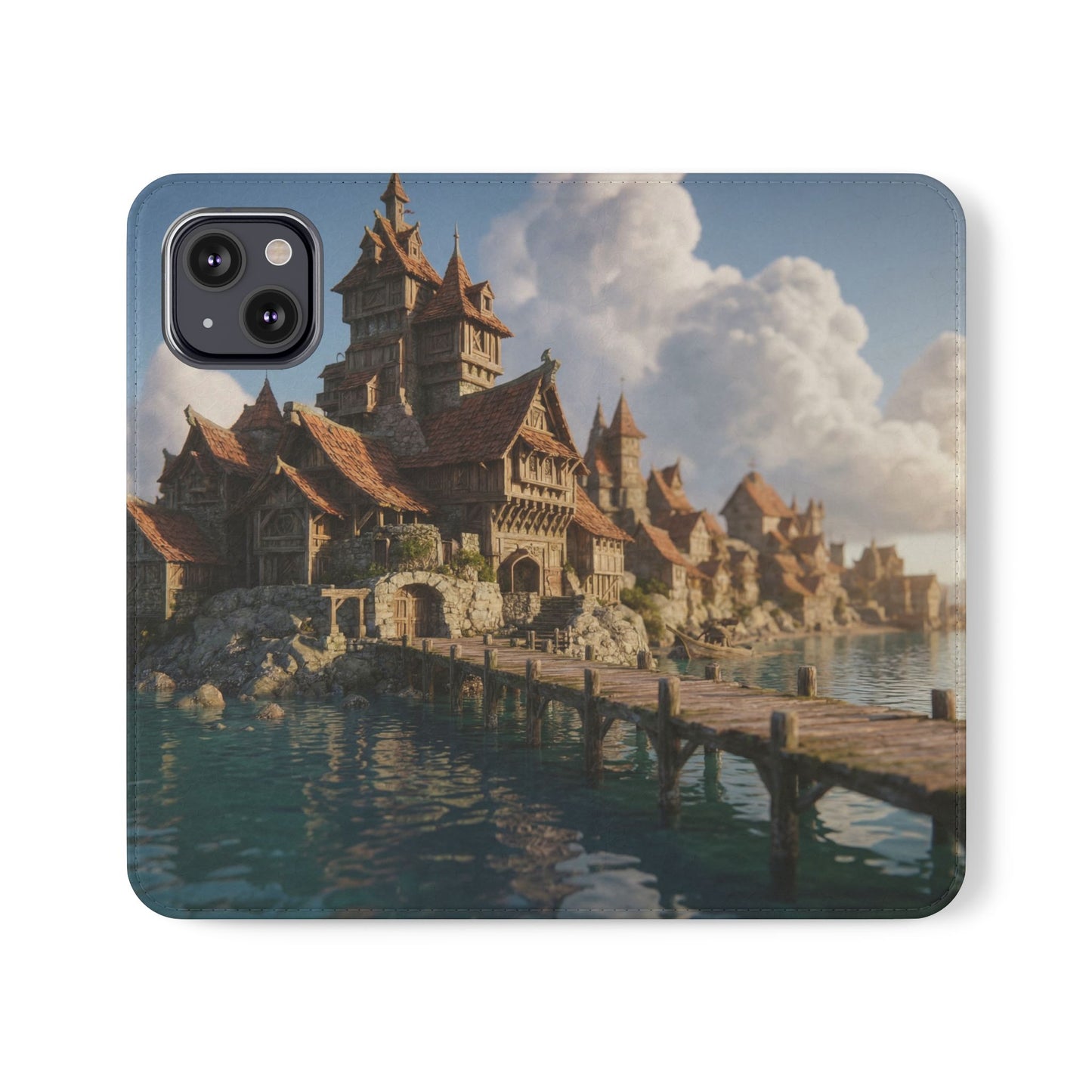 Cobblestone Harbor Flip Cases – Timber Town Seaside Walkway