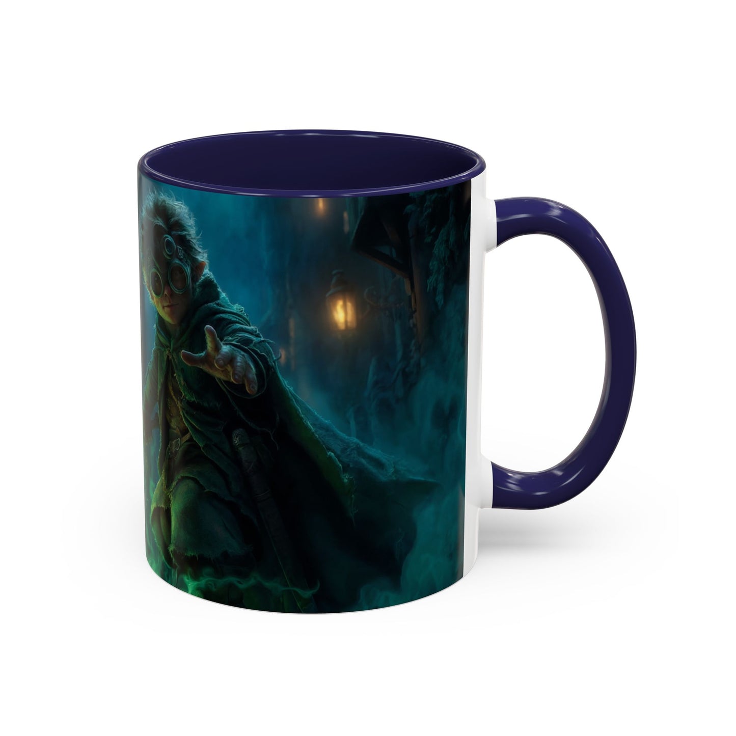 Glimmerblade Gnome Mug – Emerald Spirit Knight Coffee Cup