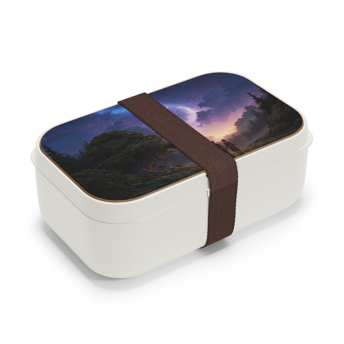 Starlit Horizon Bento Lunch Box – Two Souls Under the Milky Way
