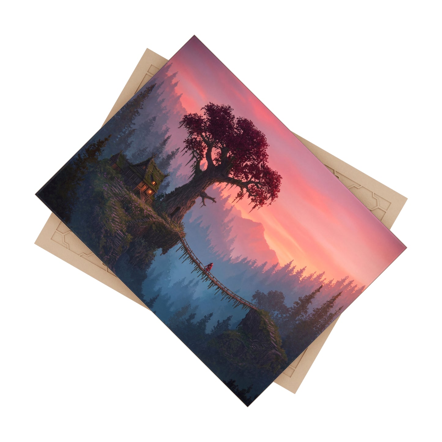 Redwood Sentinel Ceramic Photo Tile – Twilight Bridge to a Dreaming Grove