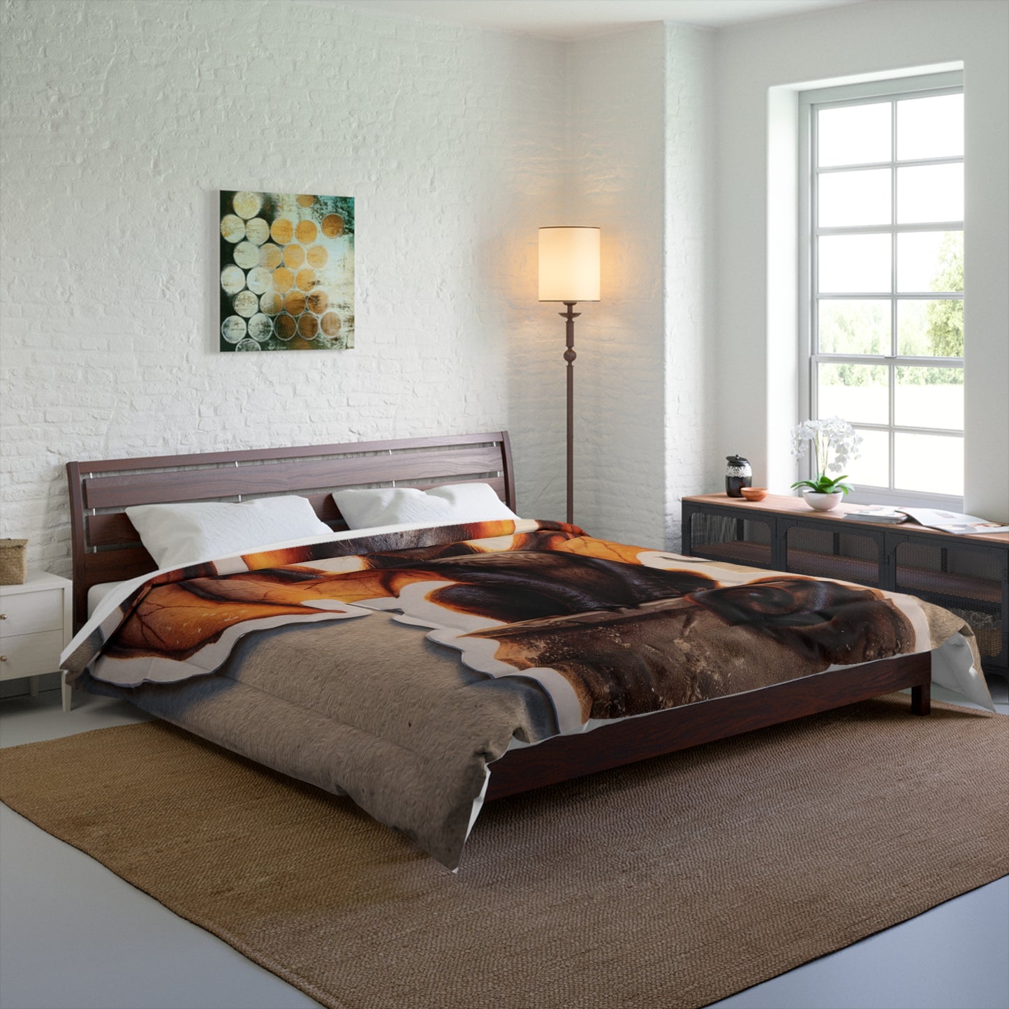 Winged Feline Comforter – Amber-Eyed Guardian of Twilight