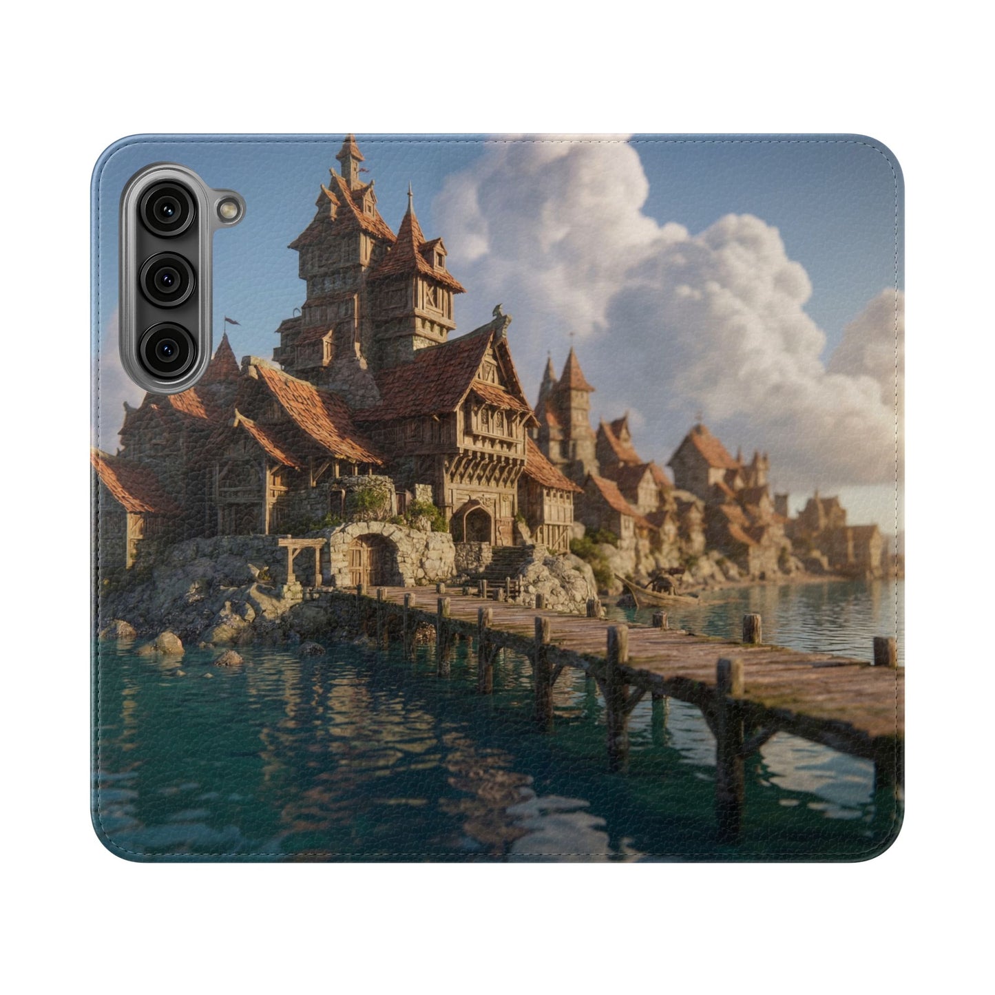 Cobblestone Harbor Flip Cases – Timber Town Seaside Walkway