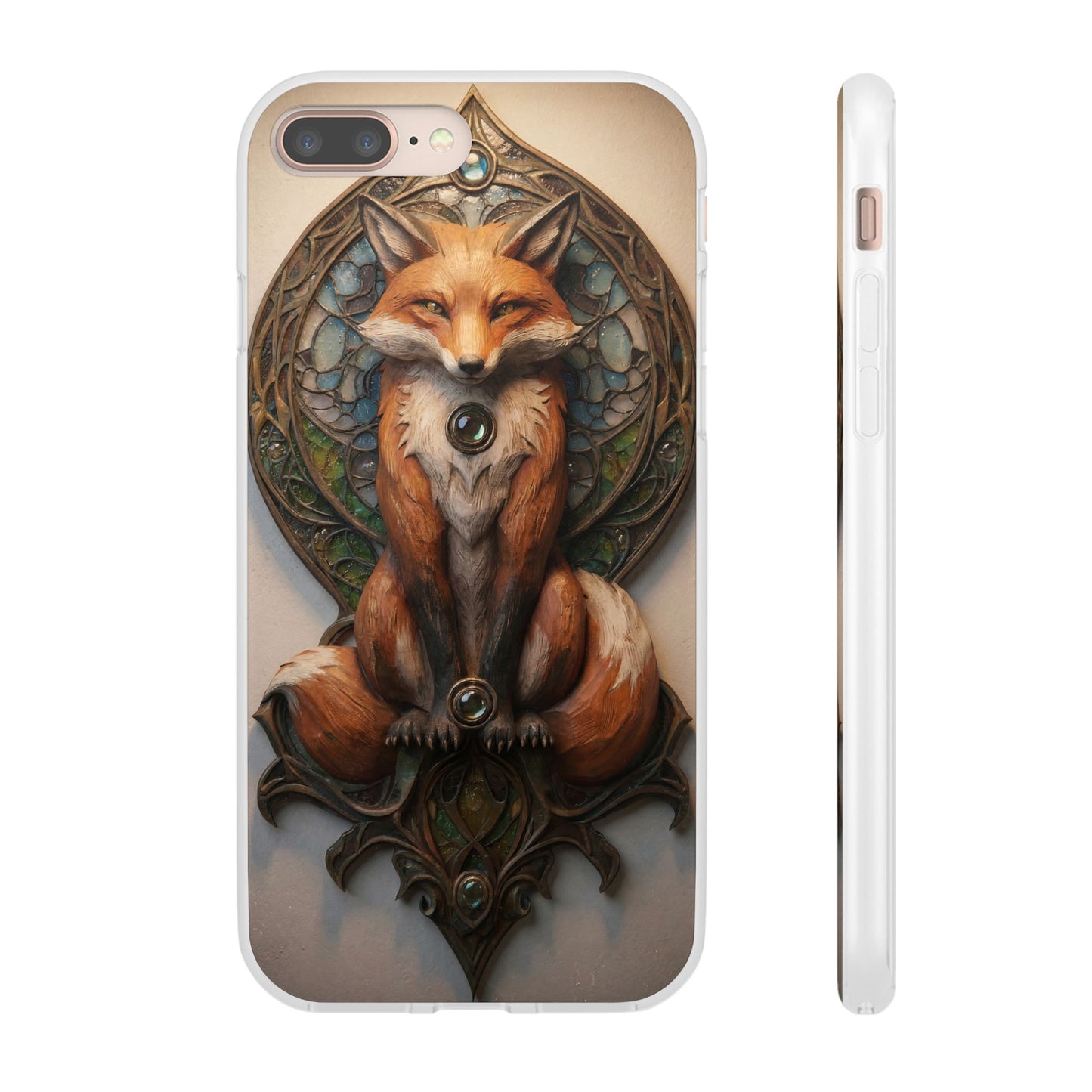 Fox Sentinel Flexi Cases – Amber Glow Through Stained Glass