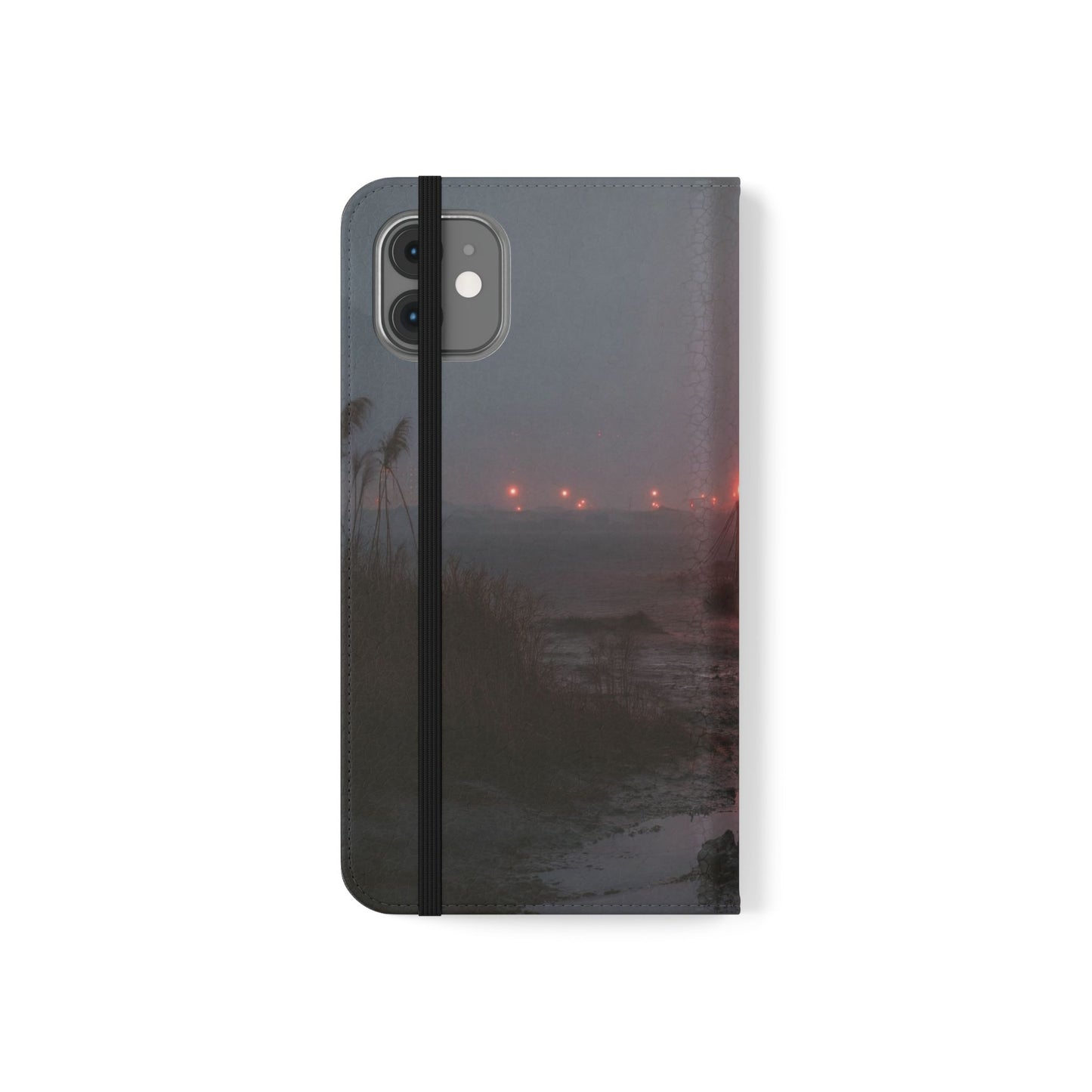 Crimson Circus Tent Flip Cases – Misty Coastside Lantern Scene