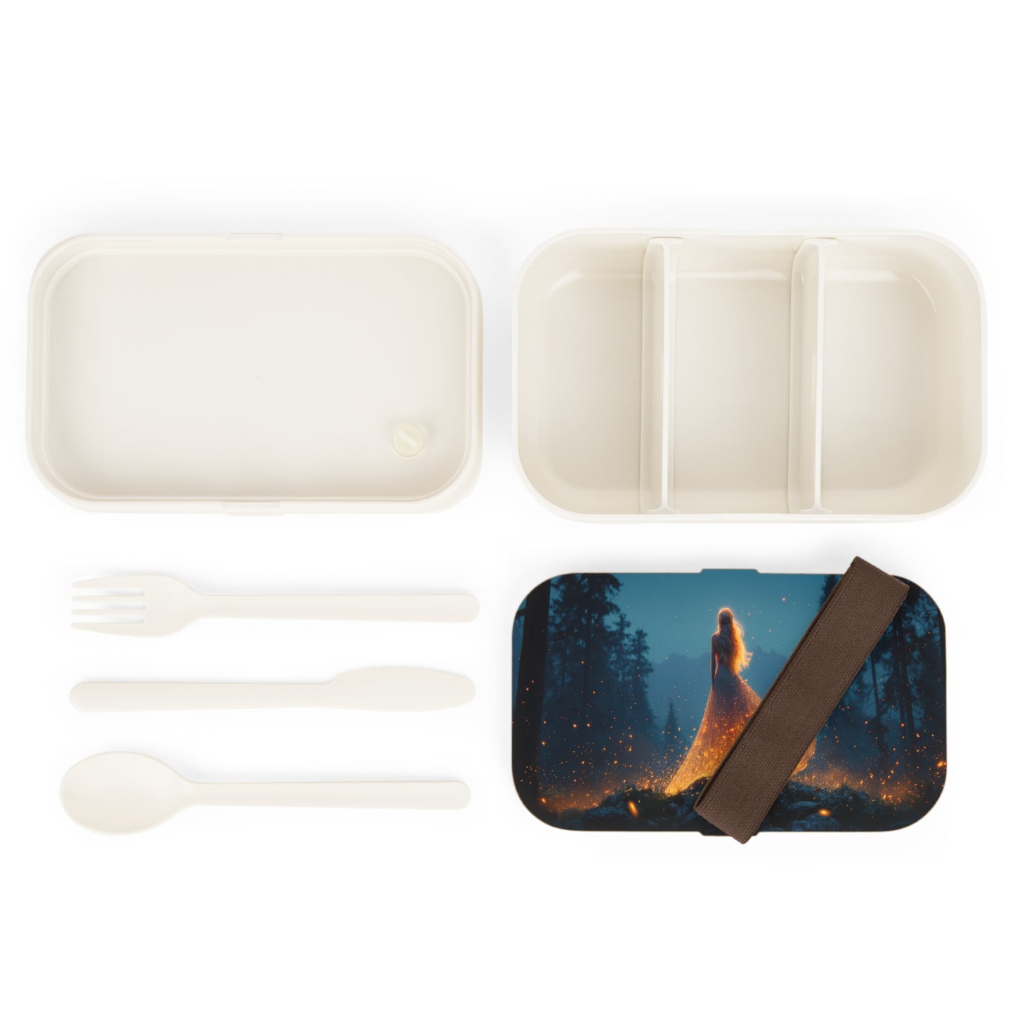 Starlight Weaver Bento Lunch Box – Glowing Forest Twilight