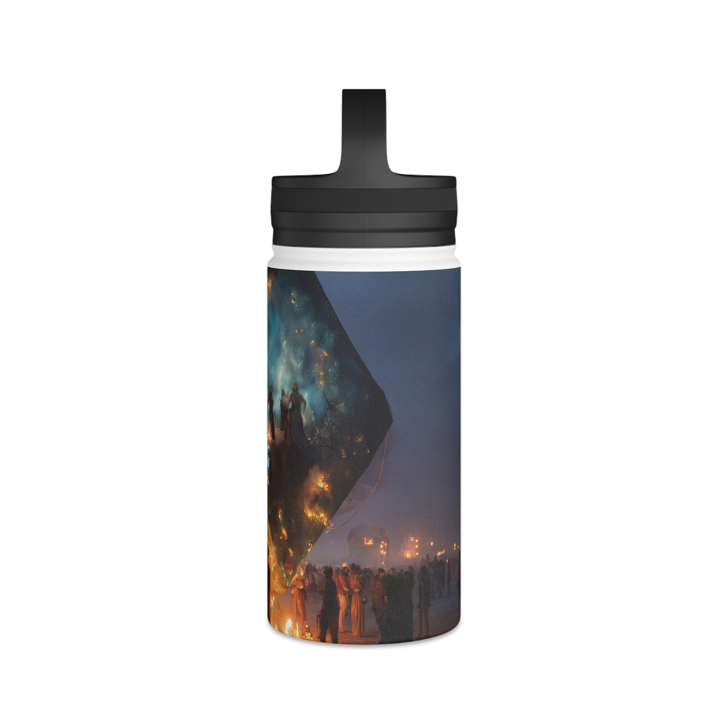 Celestial Cube Water Bottle – Handle Lid – Gateway to a Starlit Ceremony
