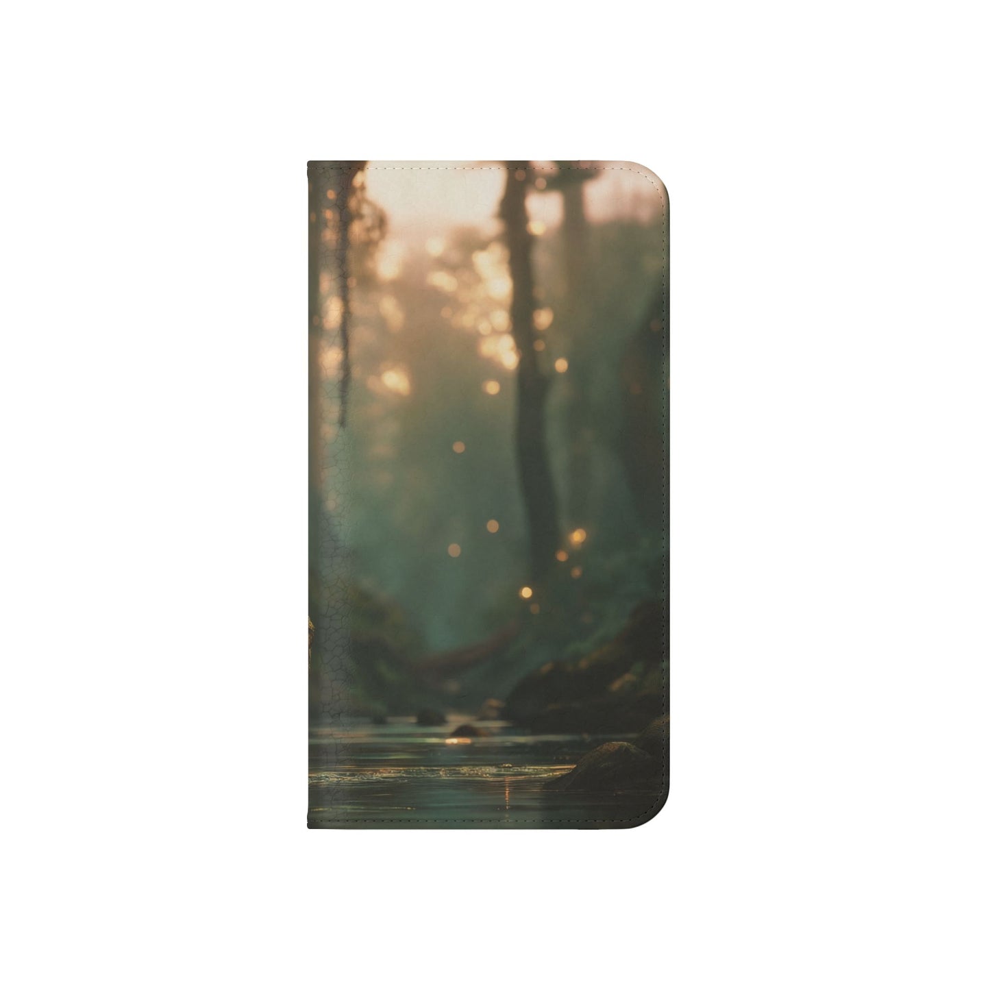 Mossy Bank Fairy Flip Cases – Golden Hour Sentinel Portrait