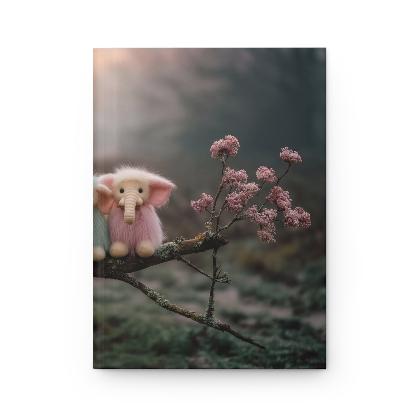 Three Furred Elephants Hardcover Journal Matte – Twilight Meadow Guardians