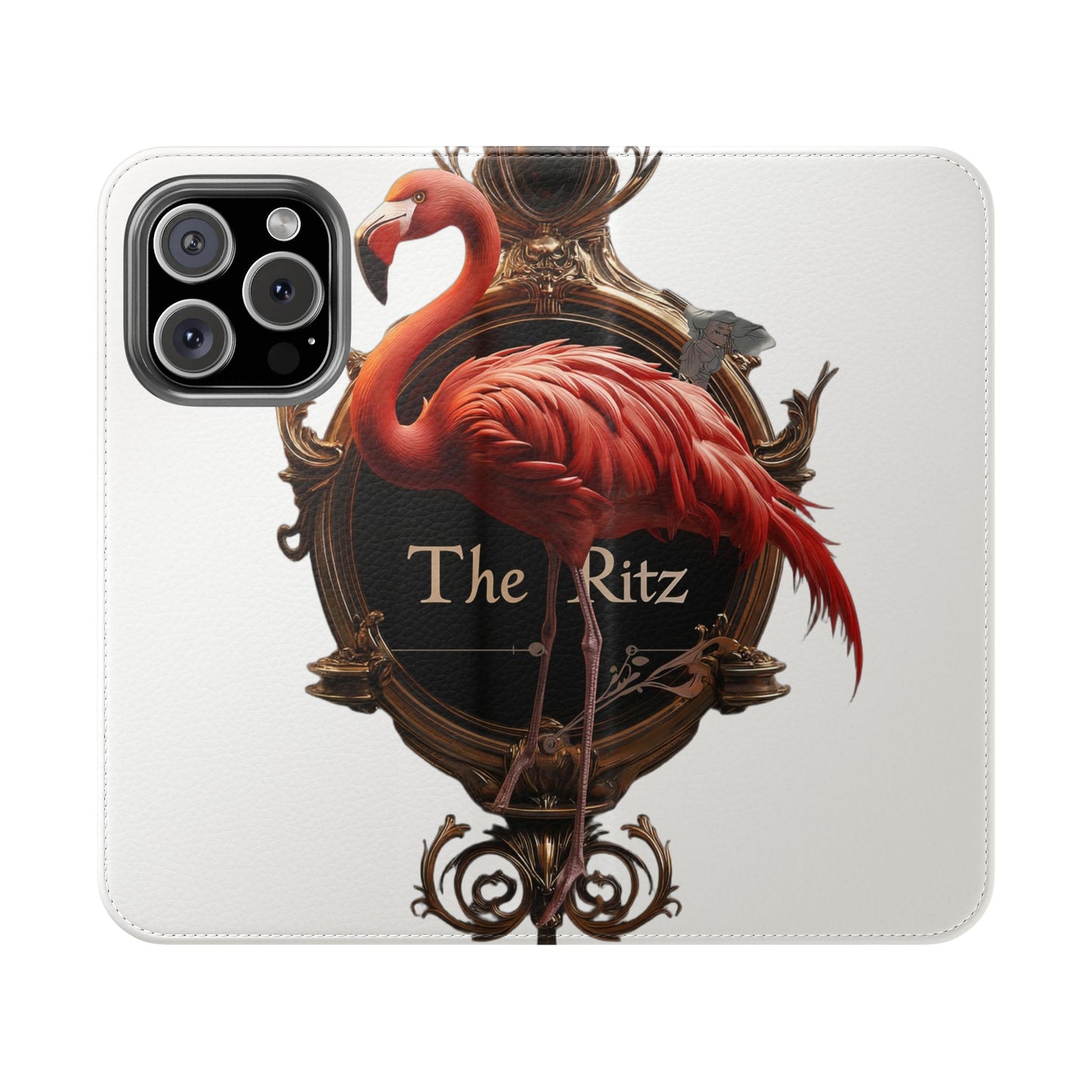 The Ritz Flamingo Flip Cases – Gilded Ornate Frame Art Design