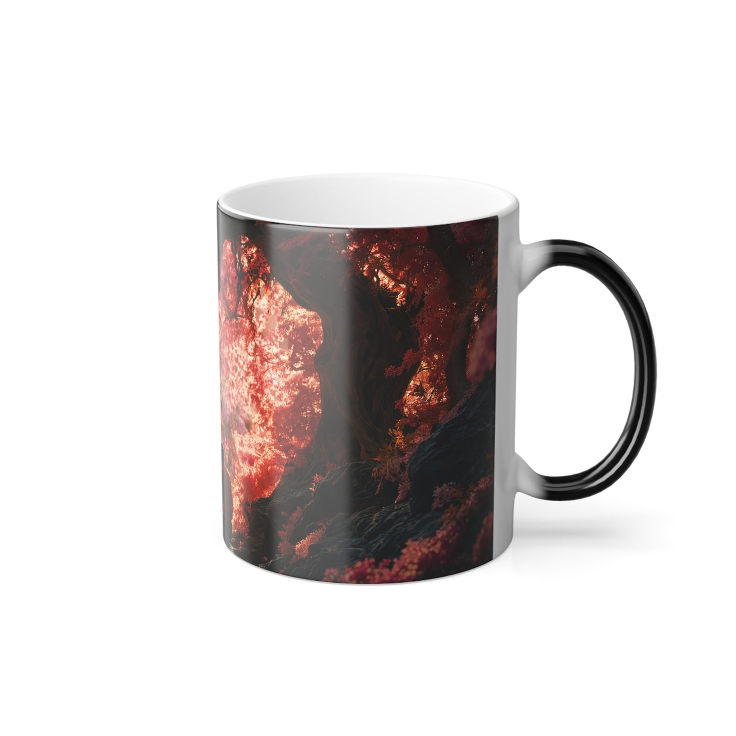 Crimson Canopy Color Morphing Mug, 11oz – Pink Heart Arch Romance