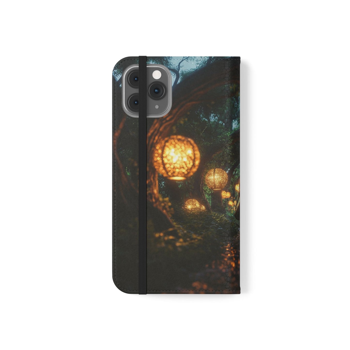 Lantern Archway Flip Cases – Girl Walking Through Forest Tunnel Art Case
