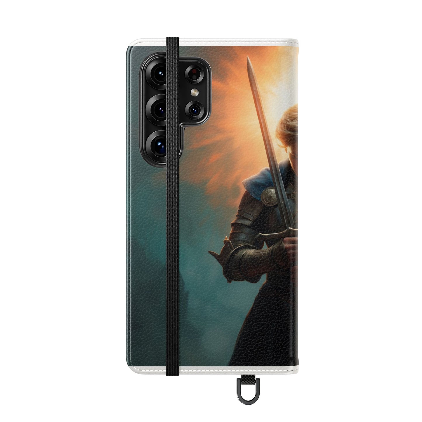 Dawn-Forged Knight Flip Cases – Radiant Armor Against Misty Skies