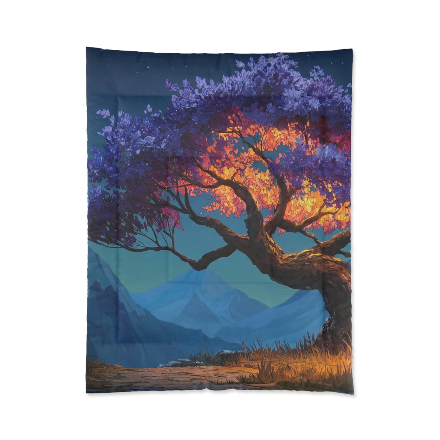 Celestial Tree Comforter – Twilight Bloom Dreamscape