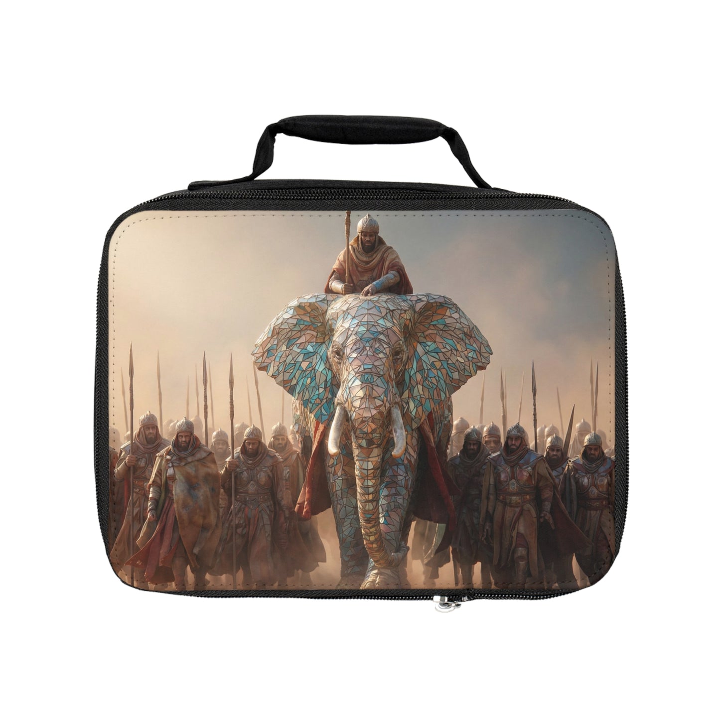 Mosaic Elephant Warlord Lunch Bag – Regal Dust and Sunlit Splendor