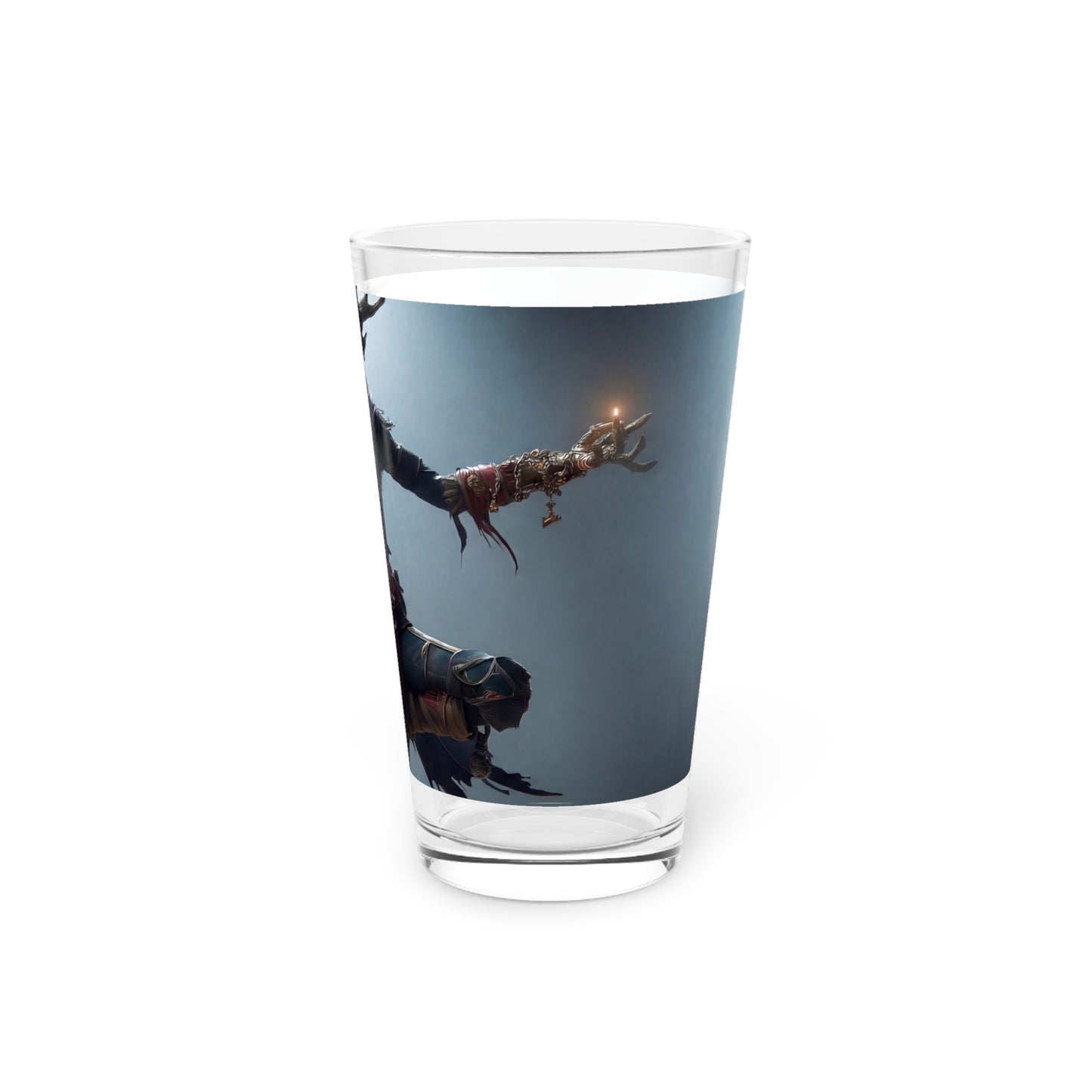Forest Warden Pint Glass, 16oz – Meditative Glow of the Antlered Guardian