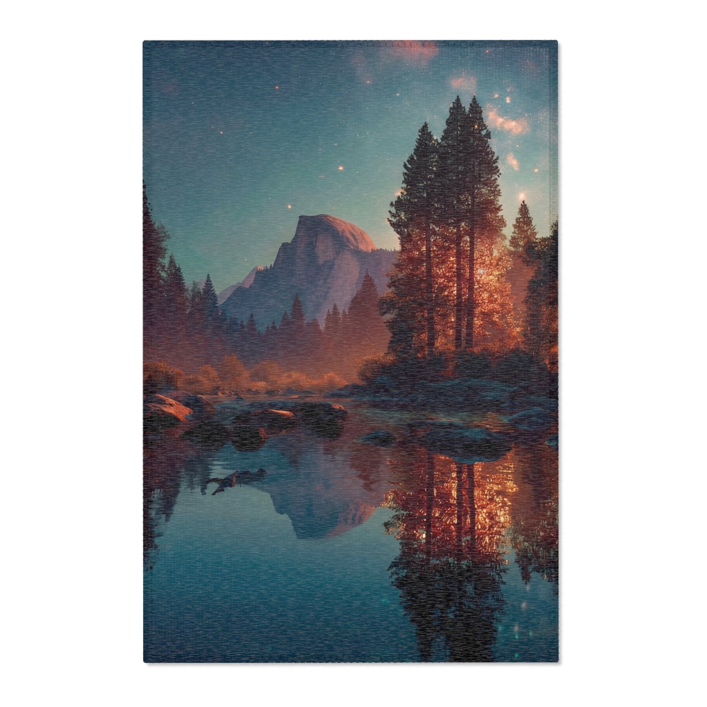 Half Dome Starlight Area Rugs – Mirror Lake Twilight Dreamscape