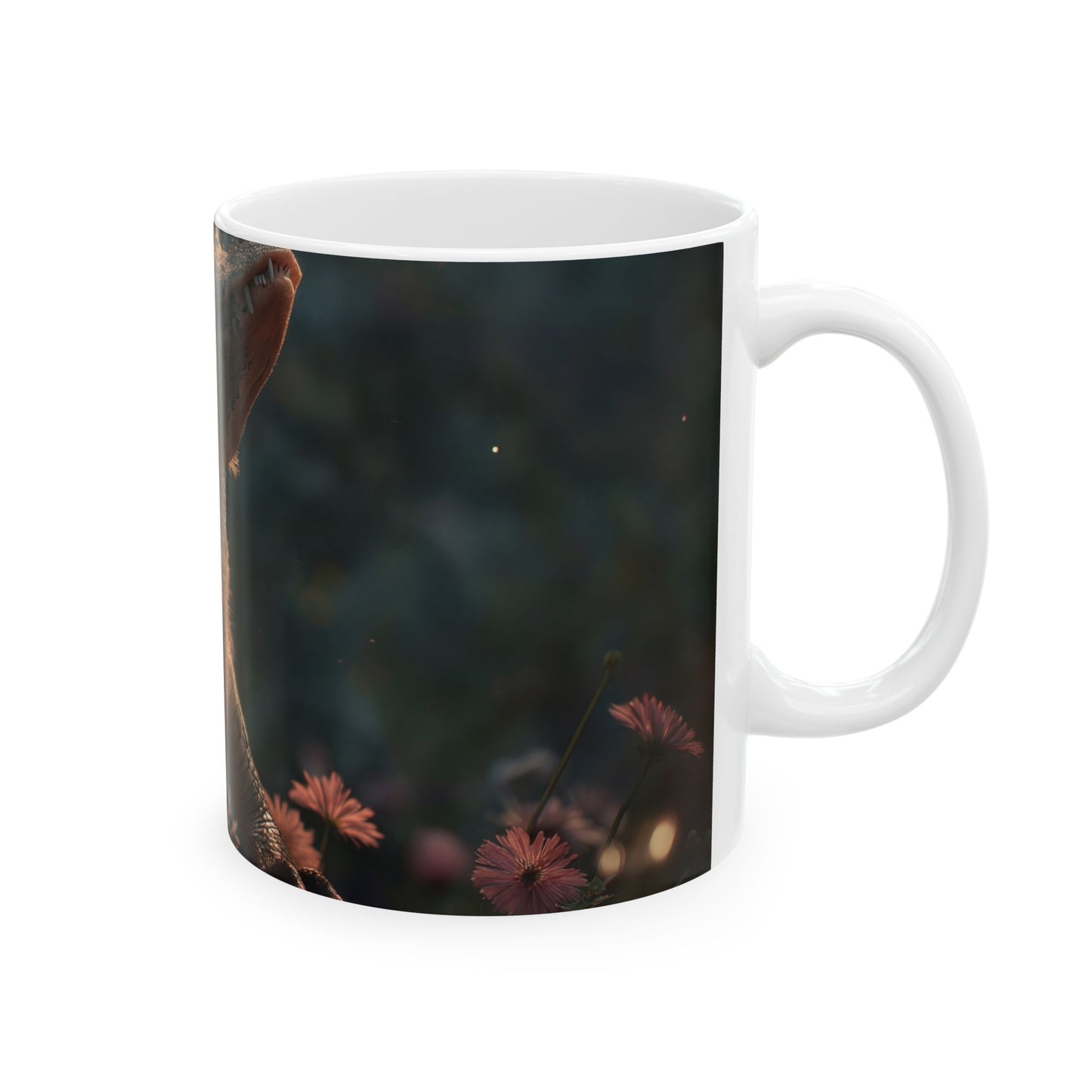 Gentle Crocodile with Butterfly Ceramic Mug – Twilight Meadow Whispers