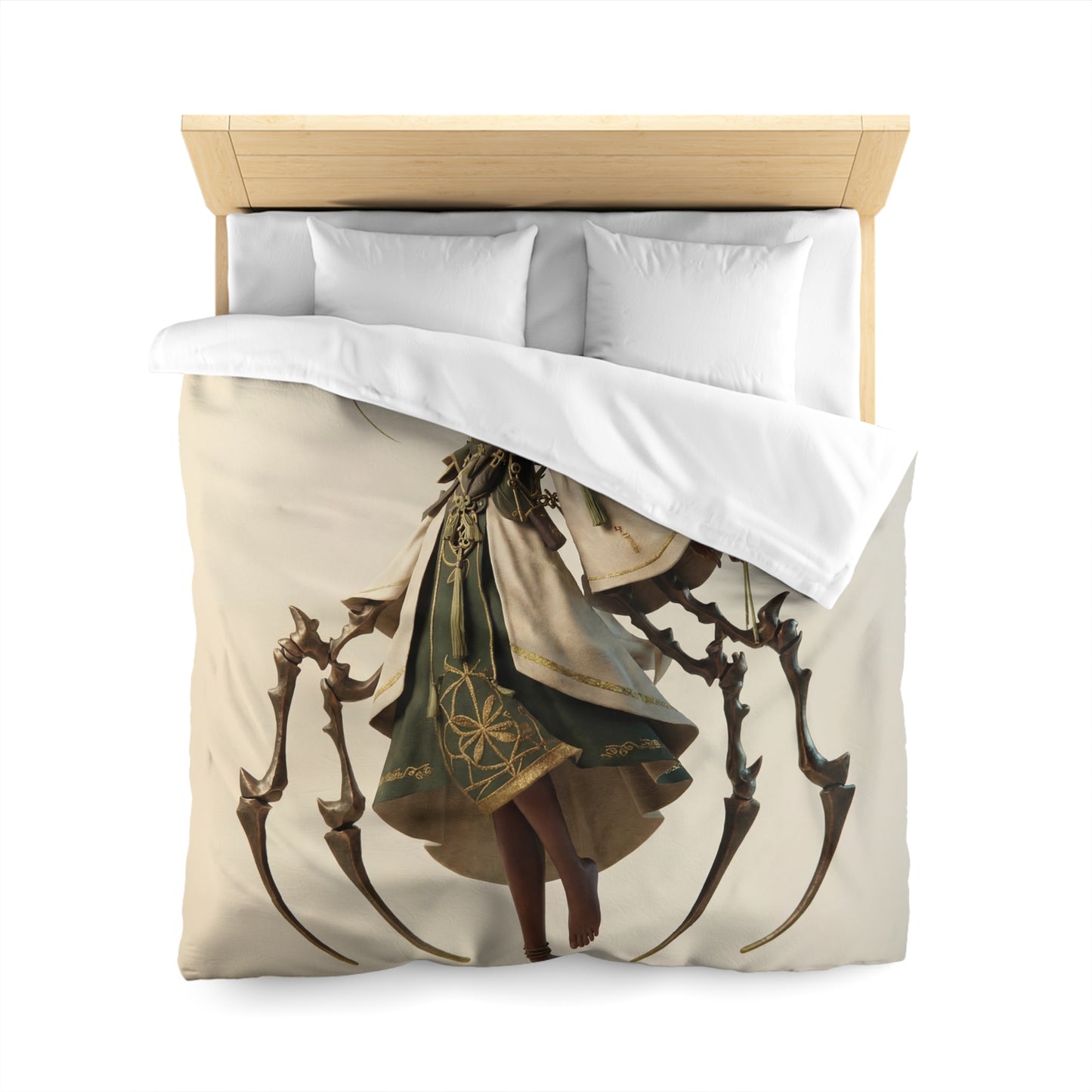 Moonlit Weaver Duvet Cover – Ethereal Spider Silk Dreamscape