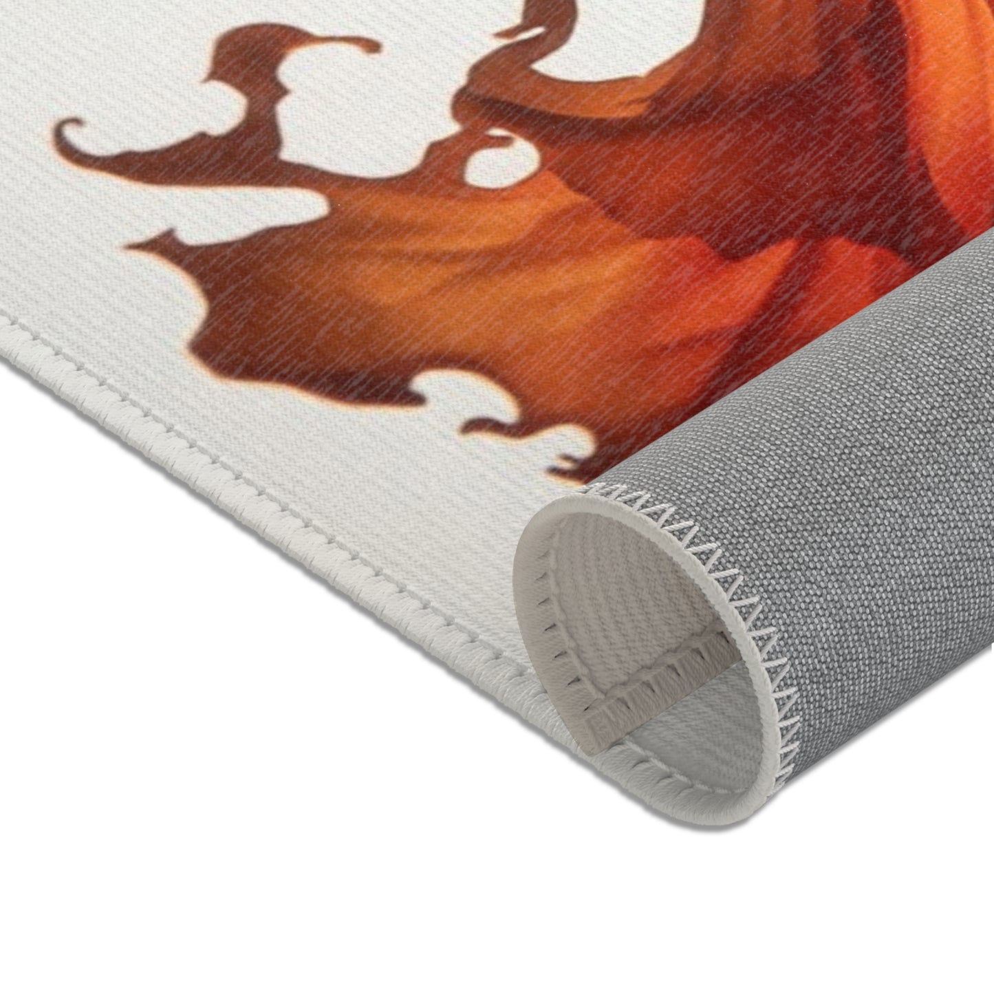 Phoenix Dancer Area Rug – Crimson Ember Waltz