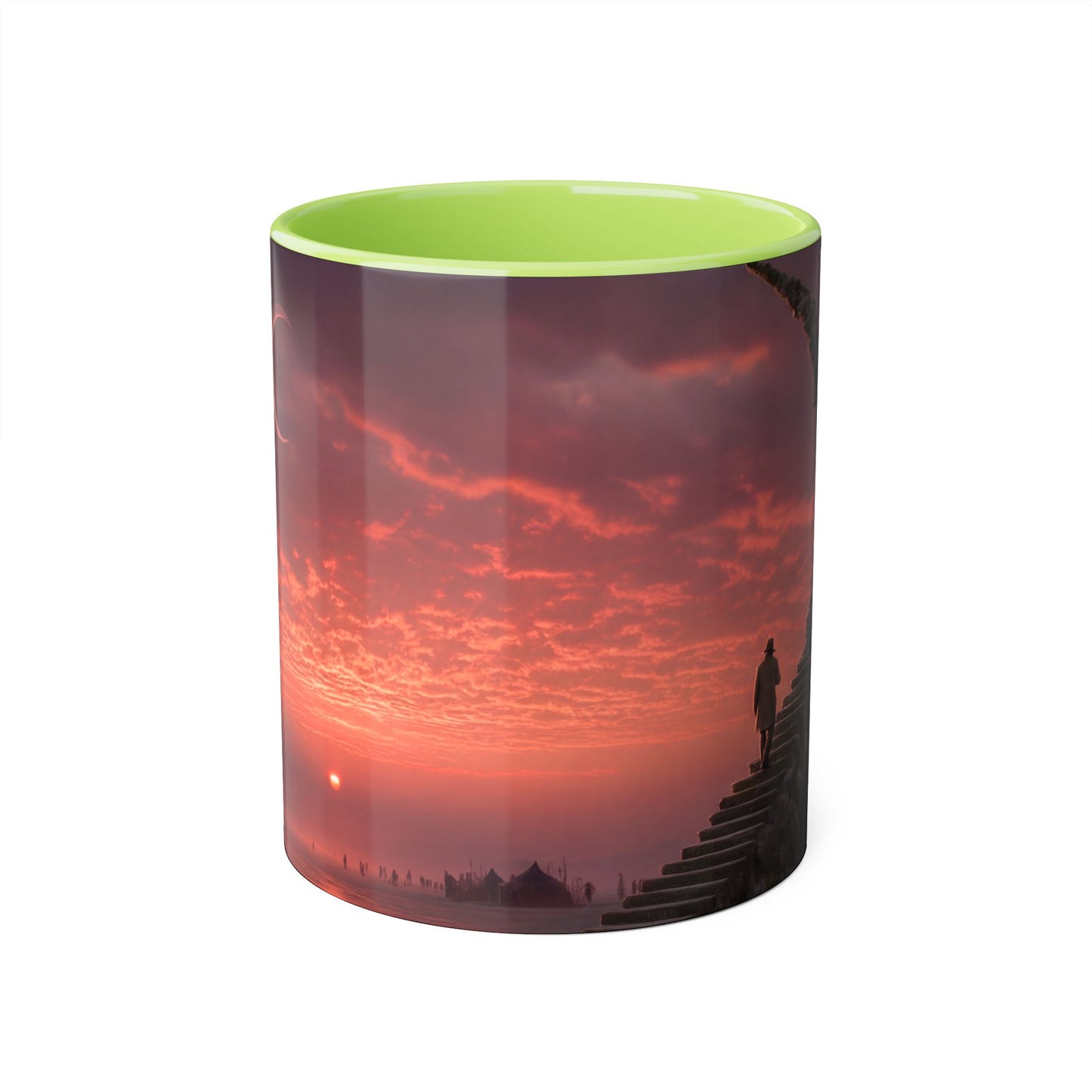 Twilight Stairway Accent Mugs, 11oz – Crescent Moon Horizon Journey