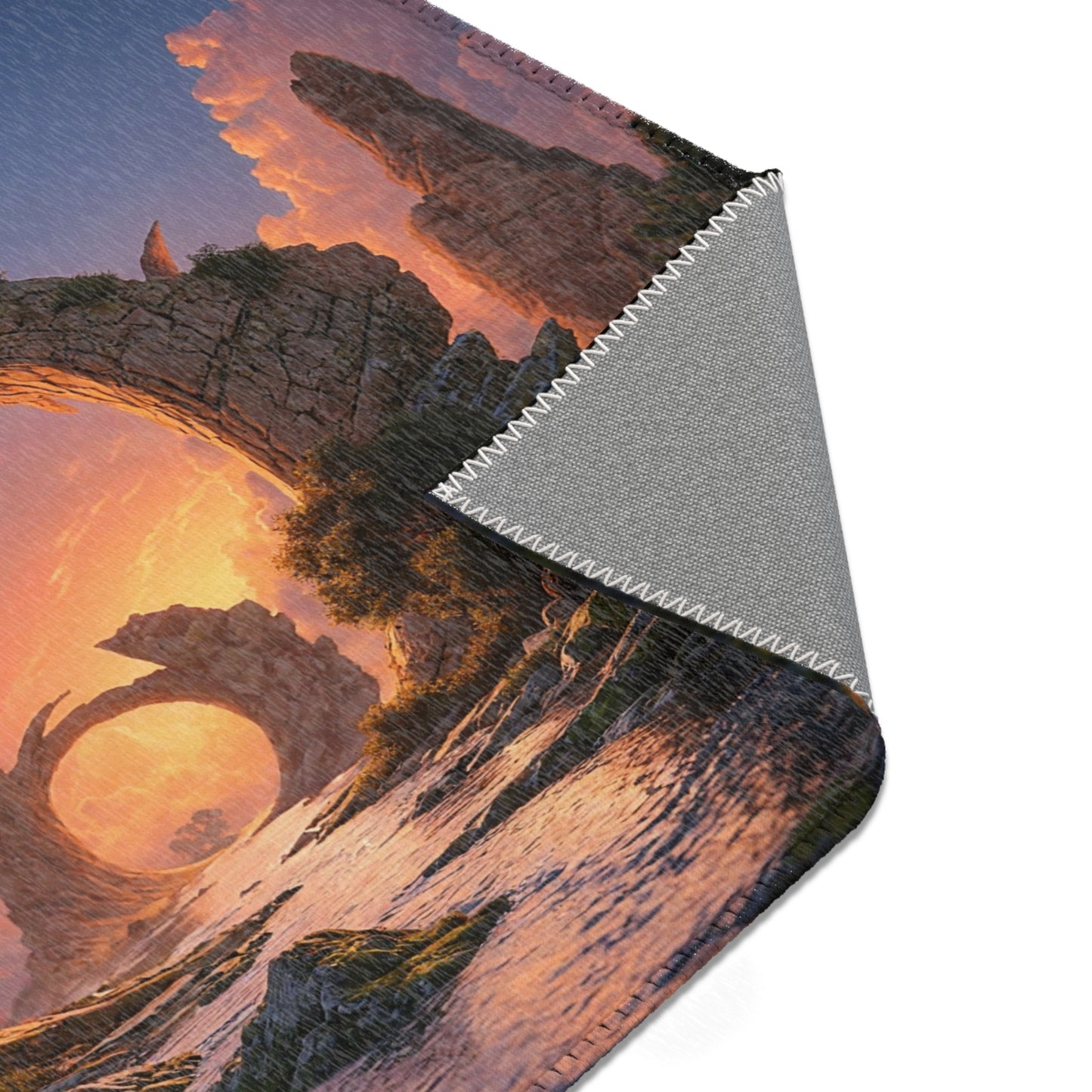 Stone Archway Sunset Rug – Whispering Canyons at Dusk