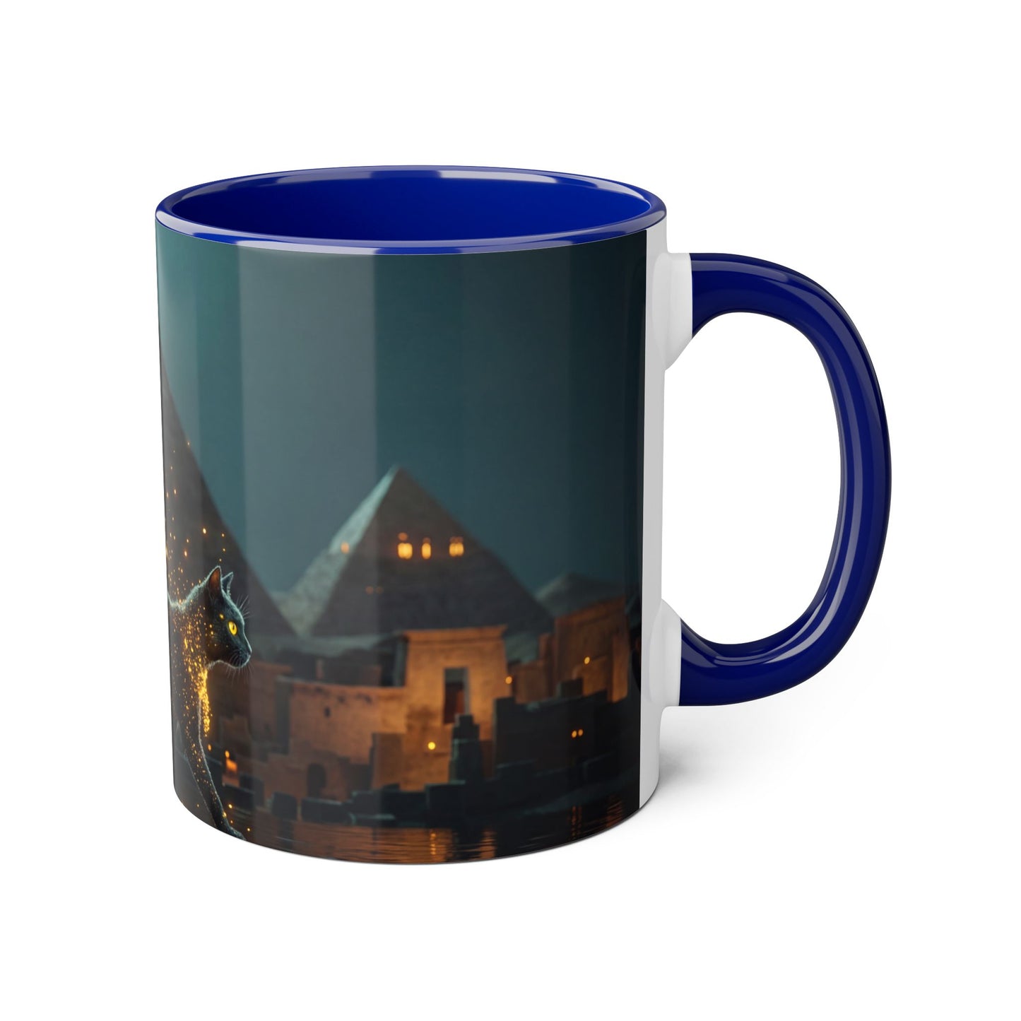 Star-Clad Sentinel Accent Mugs, 11oz – Golden Gaze Guardian Scene